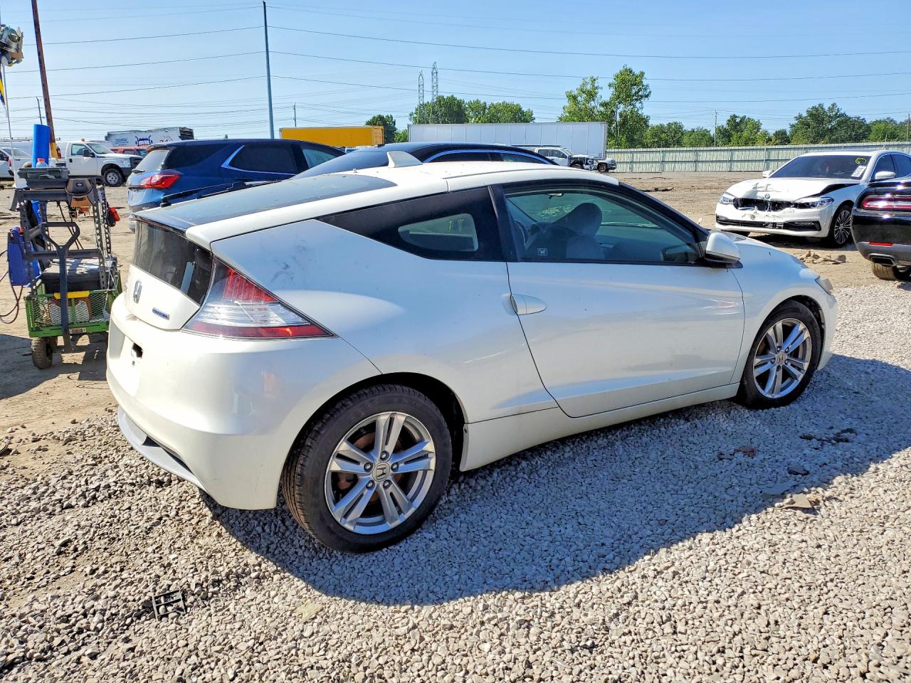 2012 Honda Cr-z Ex White vin: JHMZF1D69CS003481