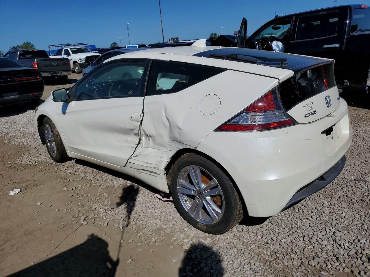 2012 Honda Cr-z Ex White vin: JHMZF1D69CS003481