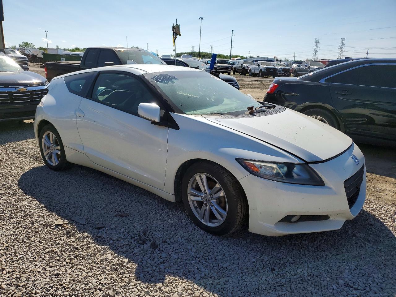 2012 Honda Cr-z Ex White vin: JHMZF1D69CS003481