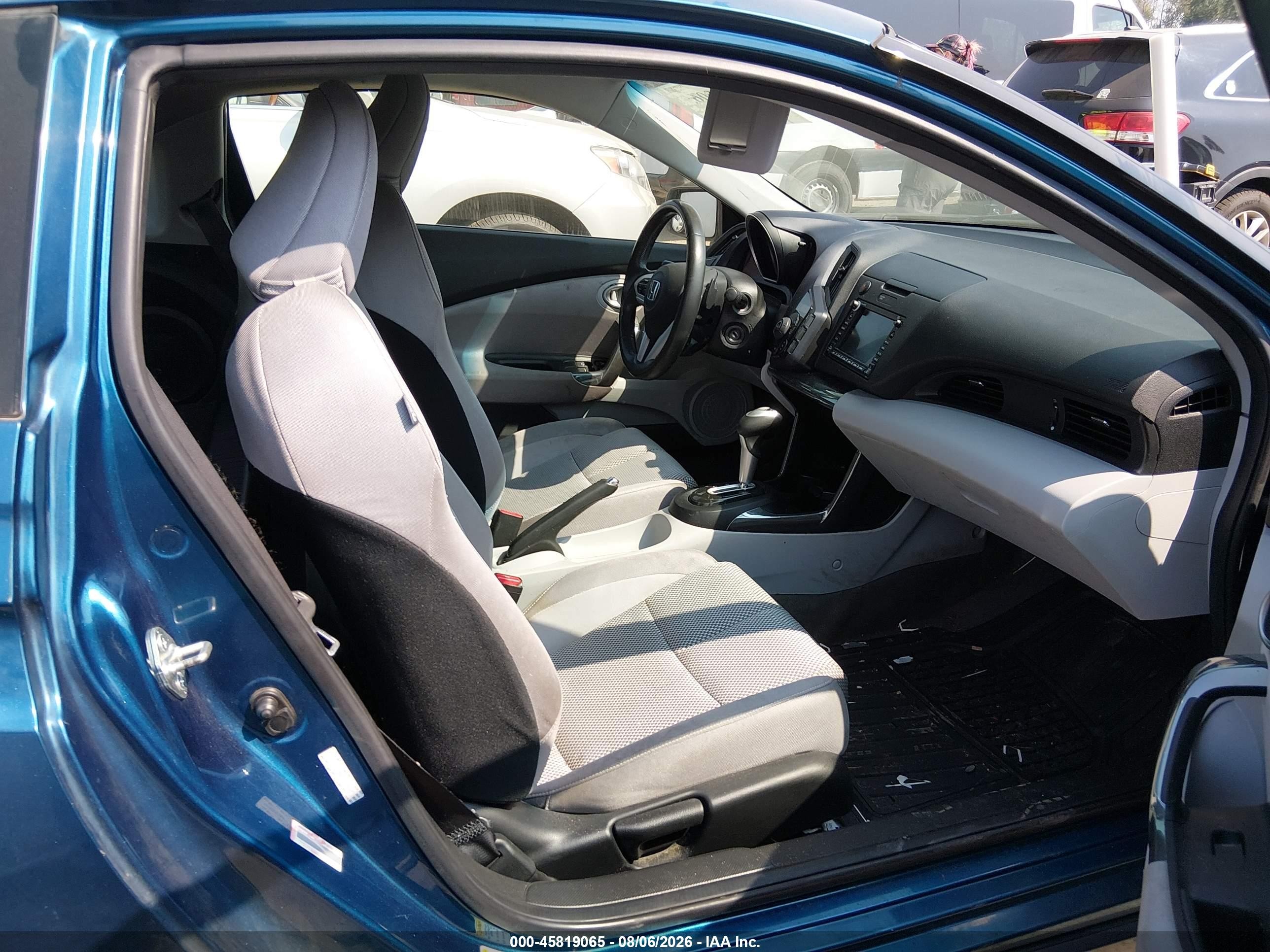 2012 Honda Cr-z Ex Blue vin: JHMZF1D69CS005151