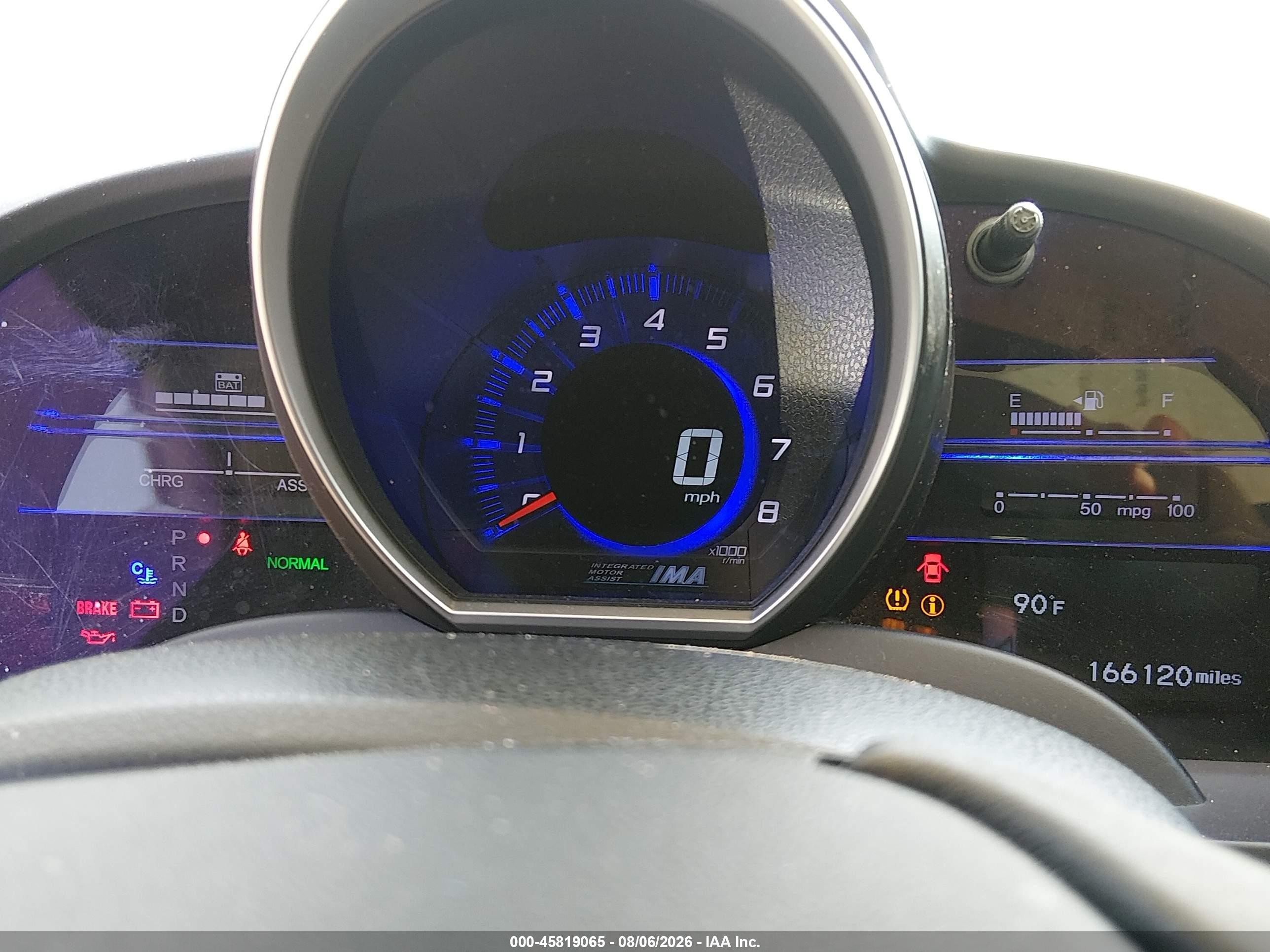 2012 Honda Cr-z Ex Blue vin: JHMZF1D69CS005151