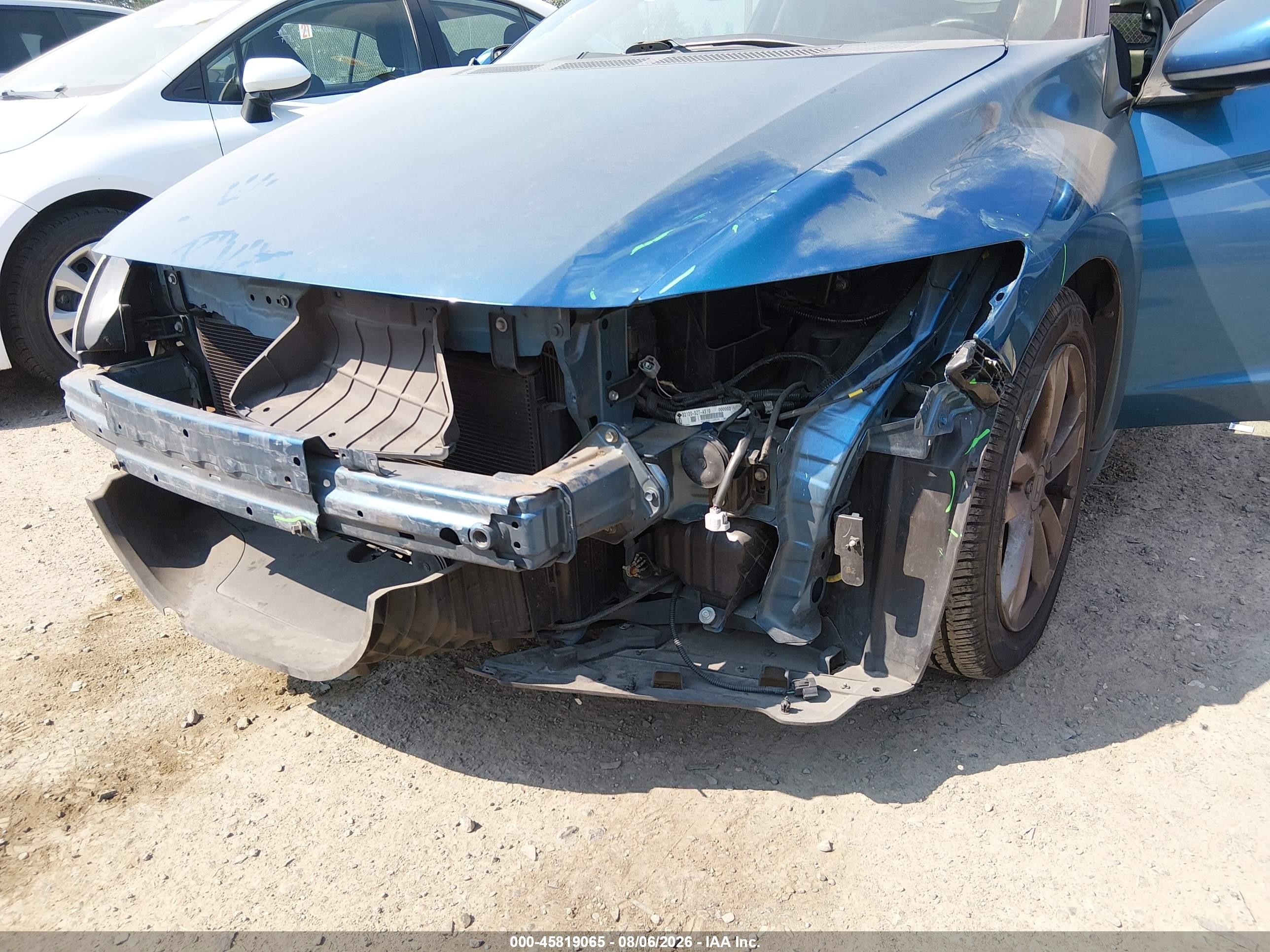2012 Honda Cr-z Ex Blue vin: JHMZF1D69CS005151