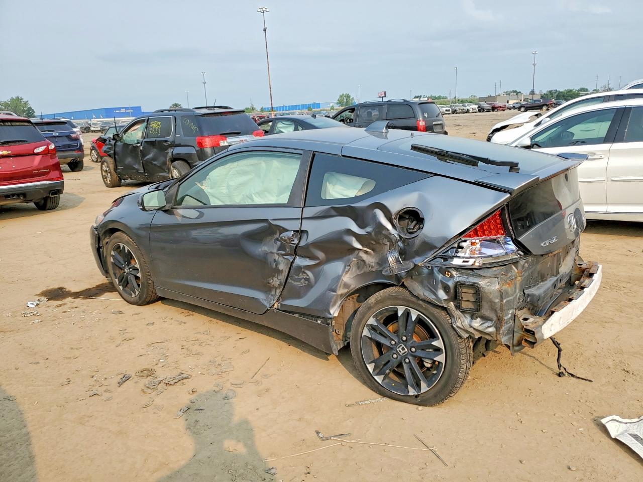 2014 Honda Cr-z Ex Gray vin: JHMZF1D69ES000809