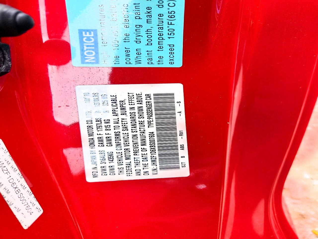 2011 Honda Cr-z Ex Silver vin: JHMZF1D6XBS007604