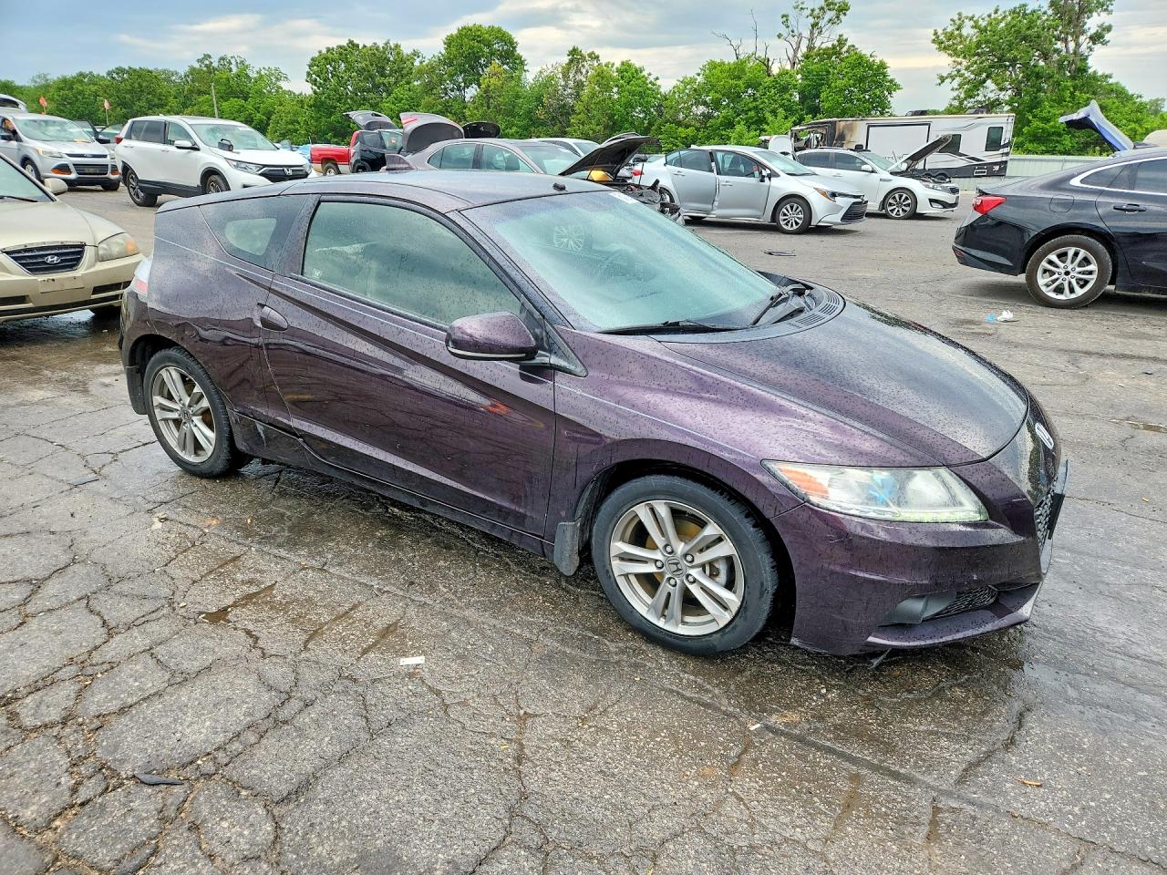 2013 Honda Cr-z Ex Purple vin: JHMZF1D6XDS001501