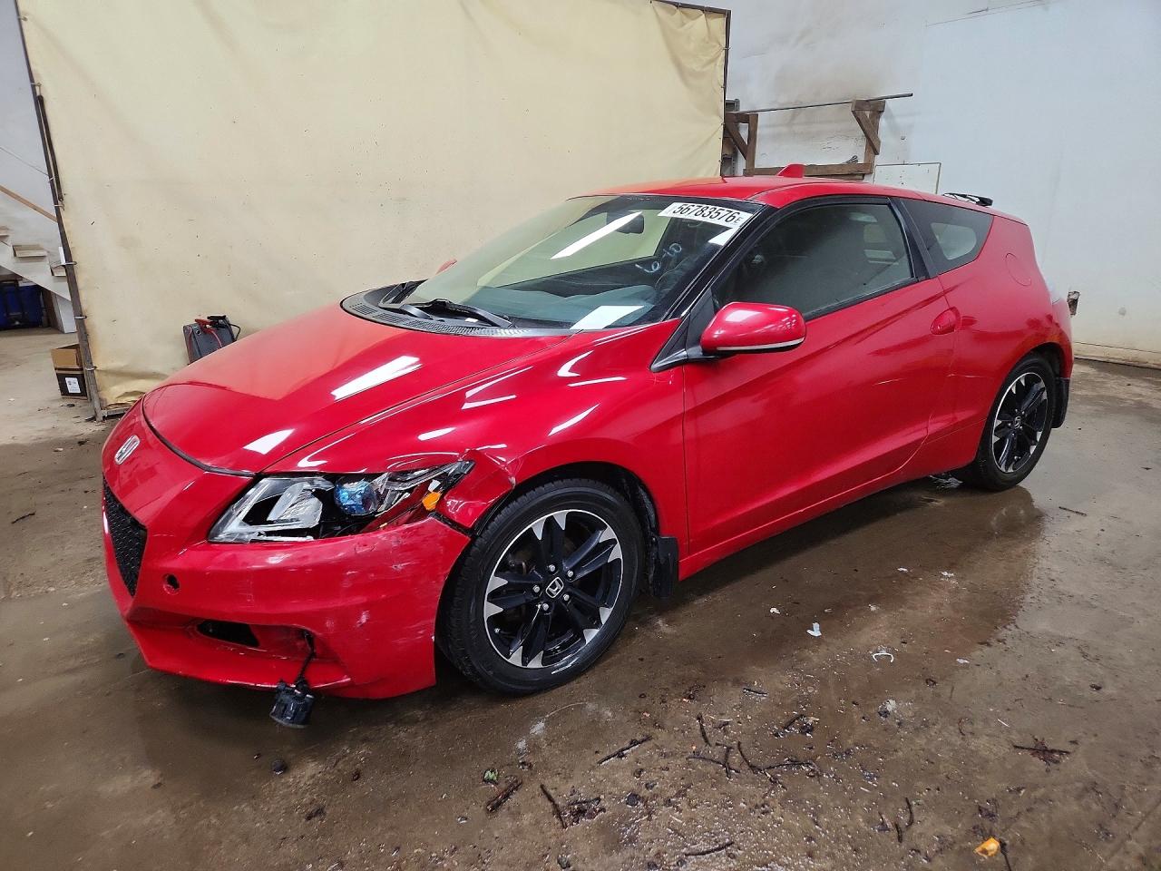 2014 Honda Cr-z Ex Red vin: JHMZF1D6XES000463
