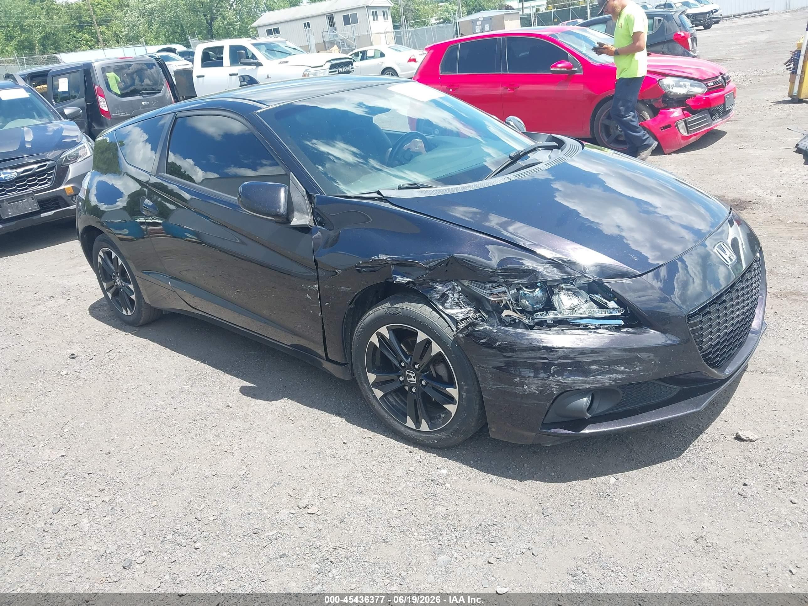 2015 Honda Cr-z Ex Purple vin: JHMZF1D6XFS001002
