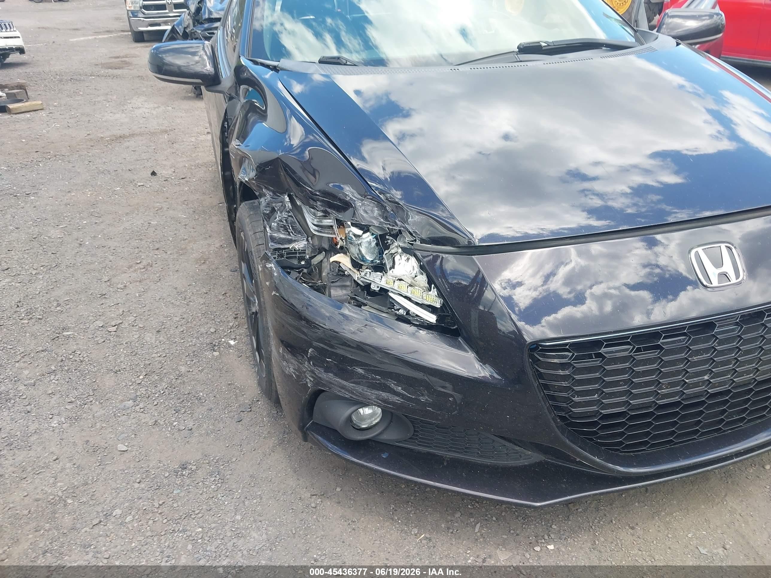 2015 Honda Cr-z Ex Purple vin: JHMZF1D6XFS001002