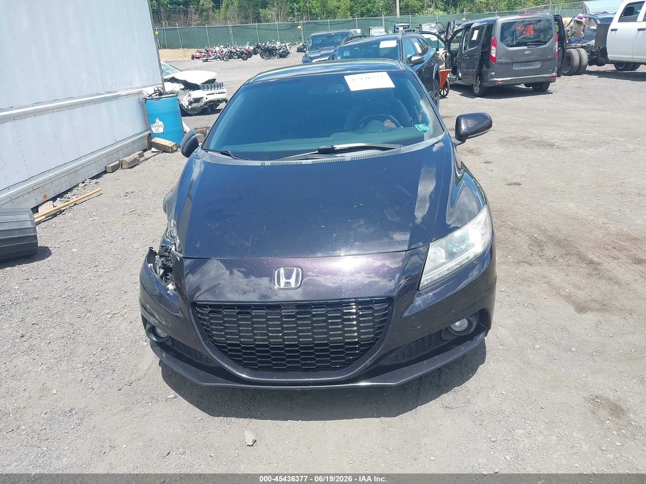 2015 Honda Cr-z Ex Purple vin: JHMZF1D6XFS001002