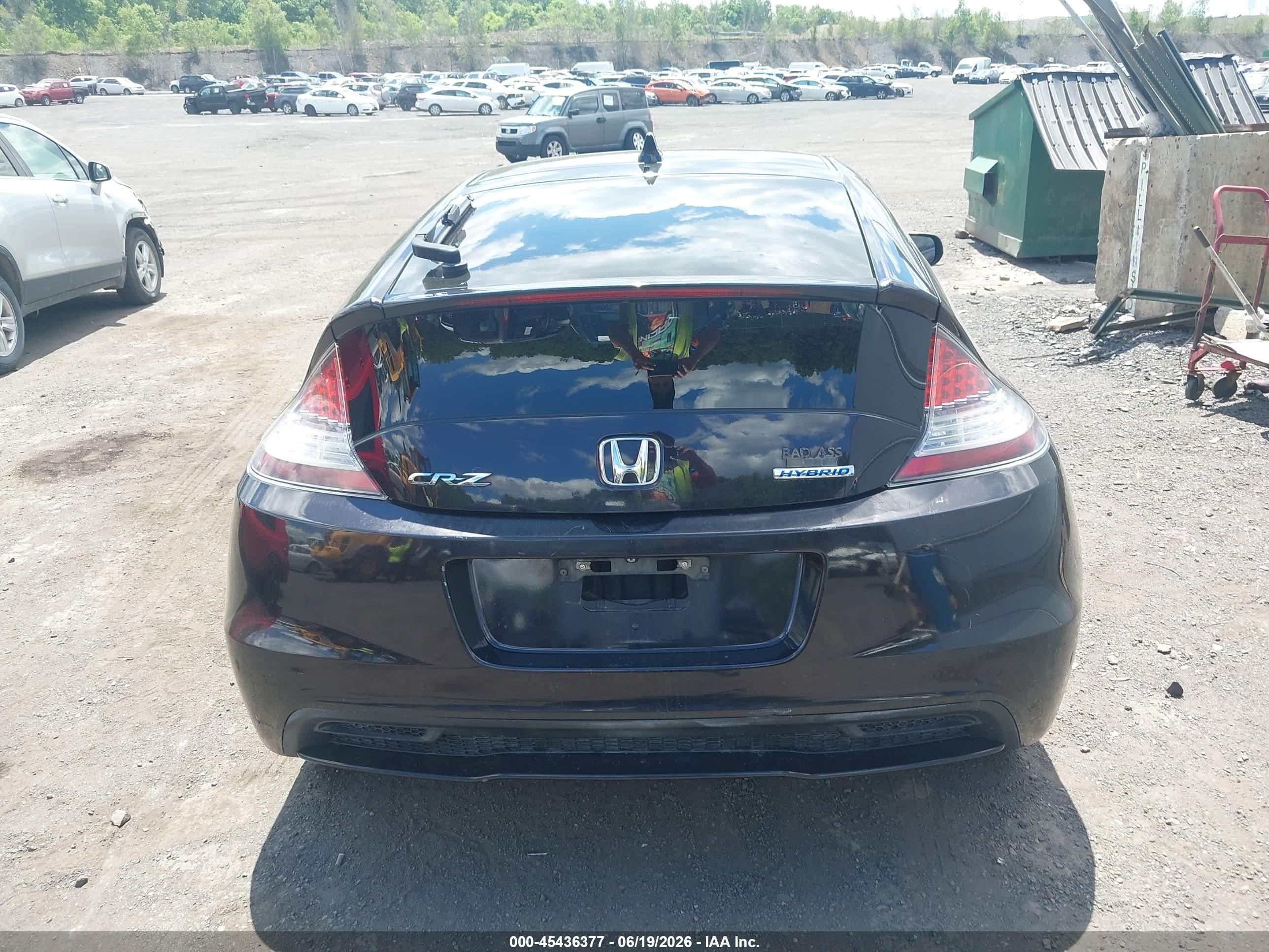 2015 Honda Cr-z Ex Purple vin: JHMZF1D6XFS001002