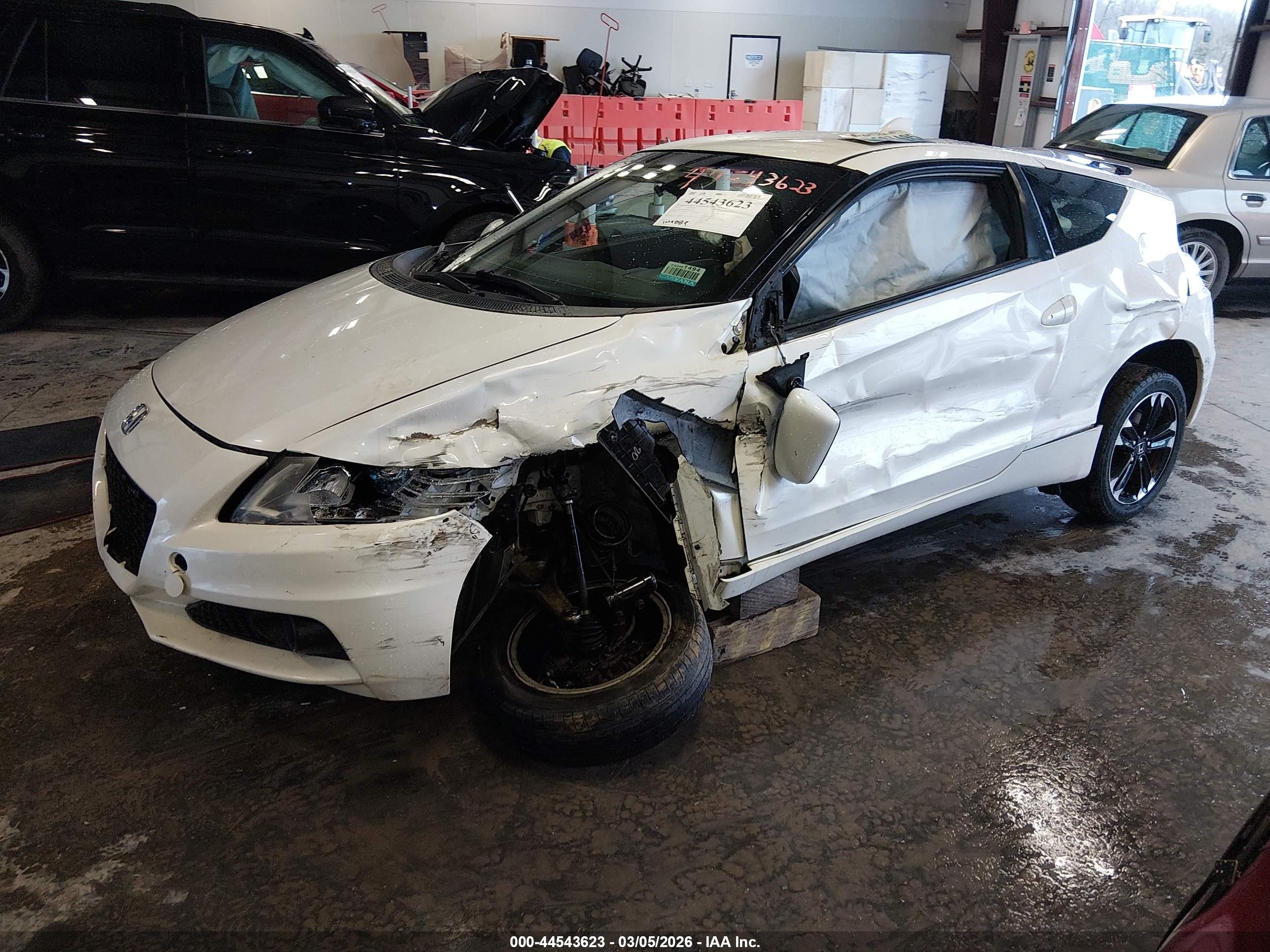 2015 Honda Cr-z Ex White vin: JHMZF1D6XFS001369