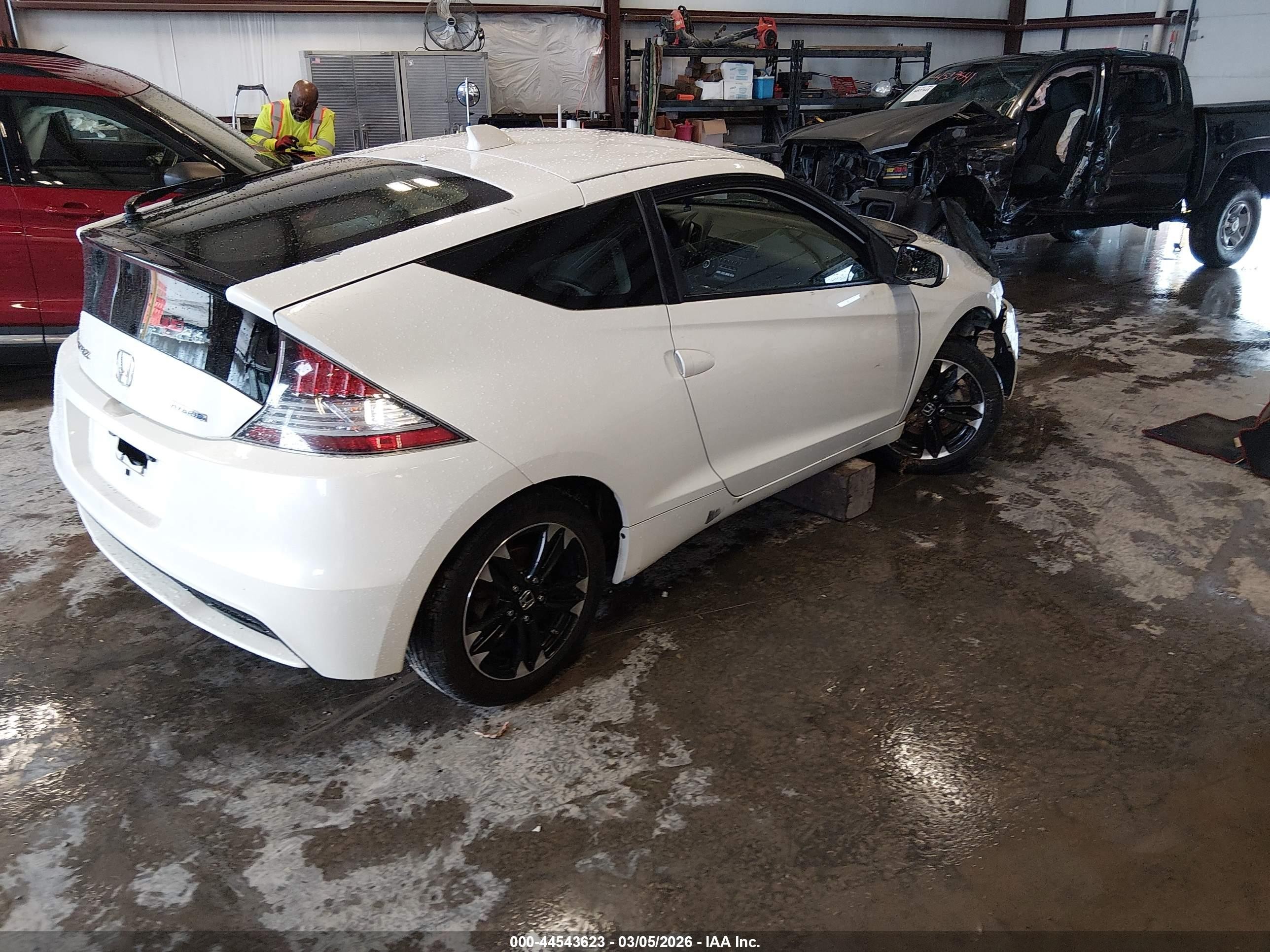 2015 Honda Cr-z Ex White vin: JHMZF1D6XFS001369