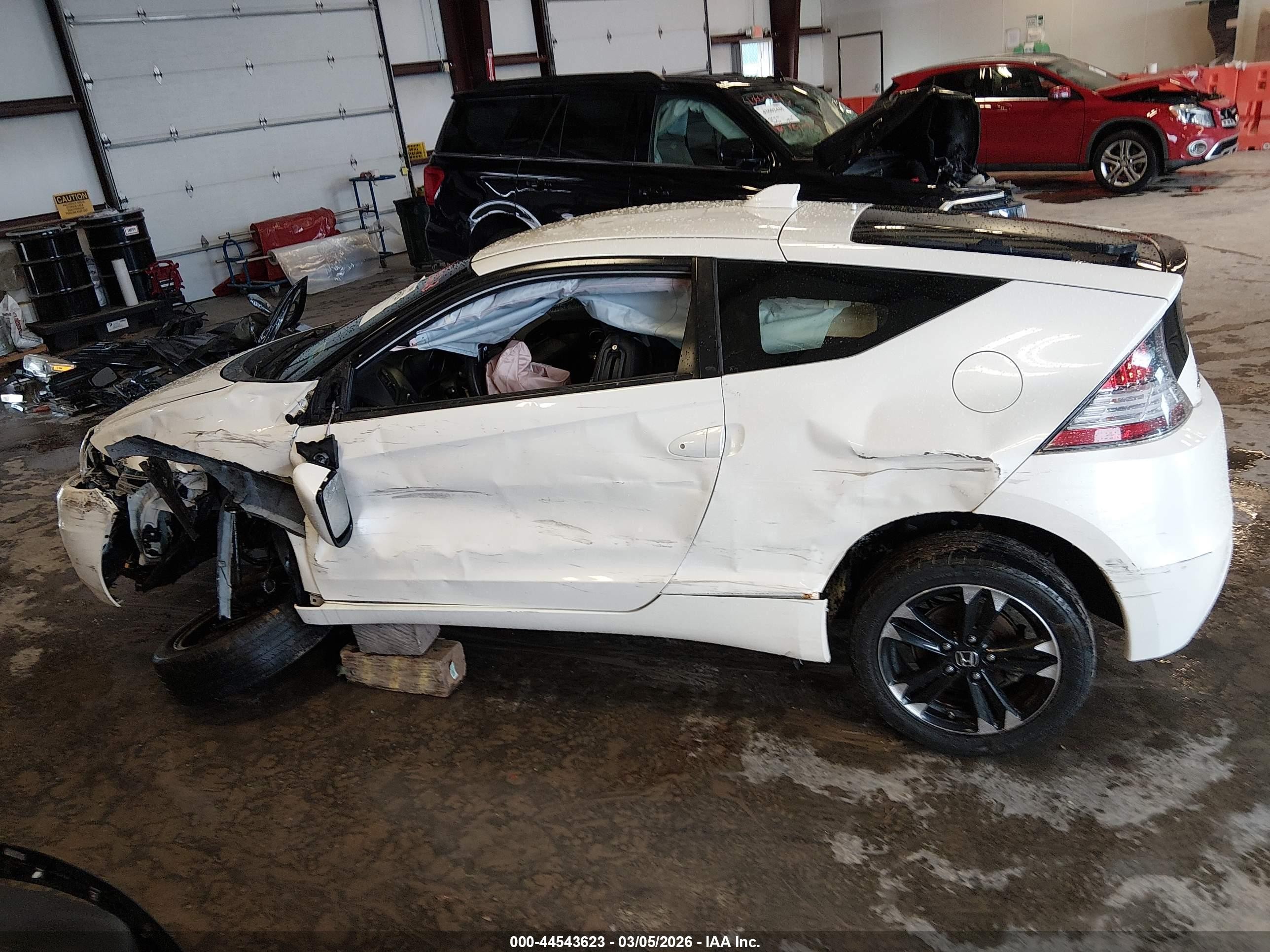 2015 Honda Cr-z Ex White vin: JHMZF1D6XFS001369