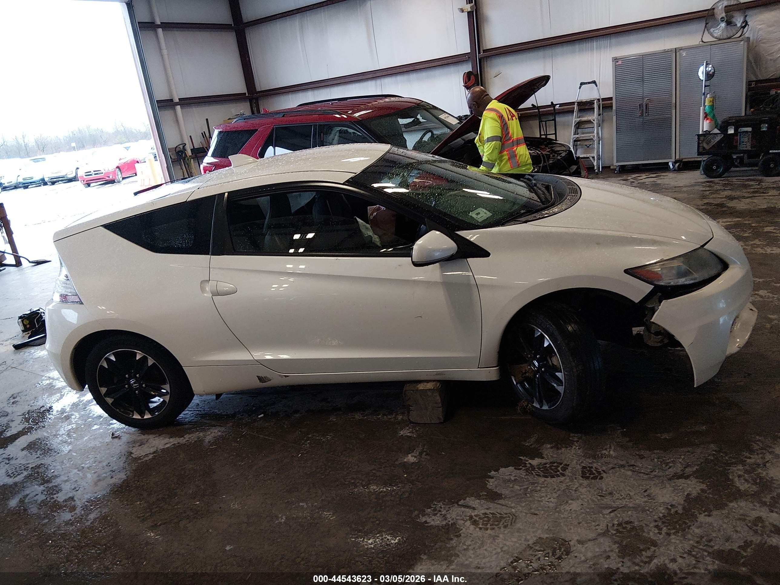 2015 Honda Cr-z Ex White vin: JHMZF1D6XFS001369