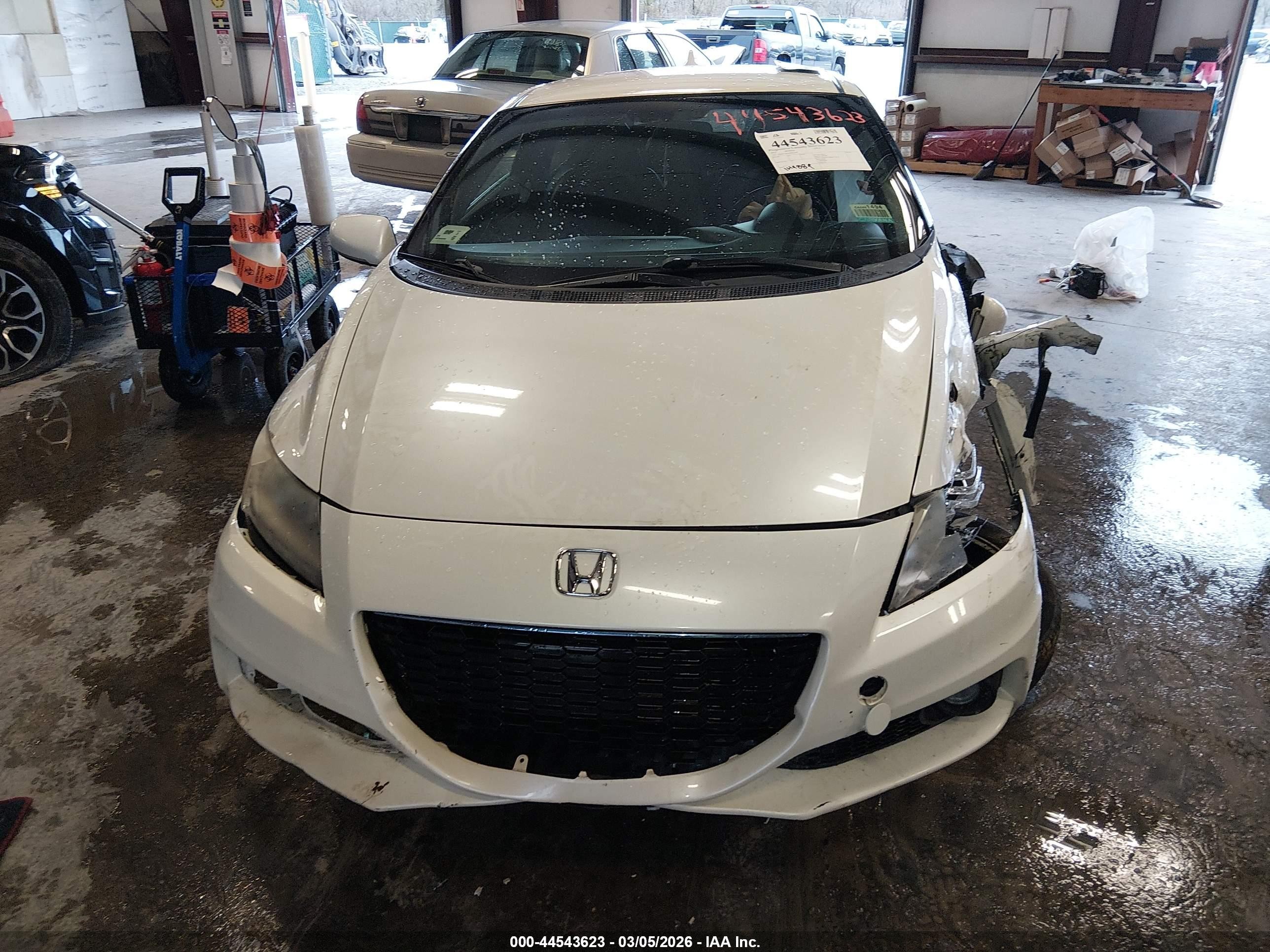 2015 Honda Cr-z Ex White vin: JHMZF1D6XFS001369