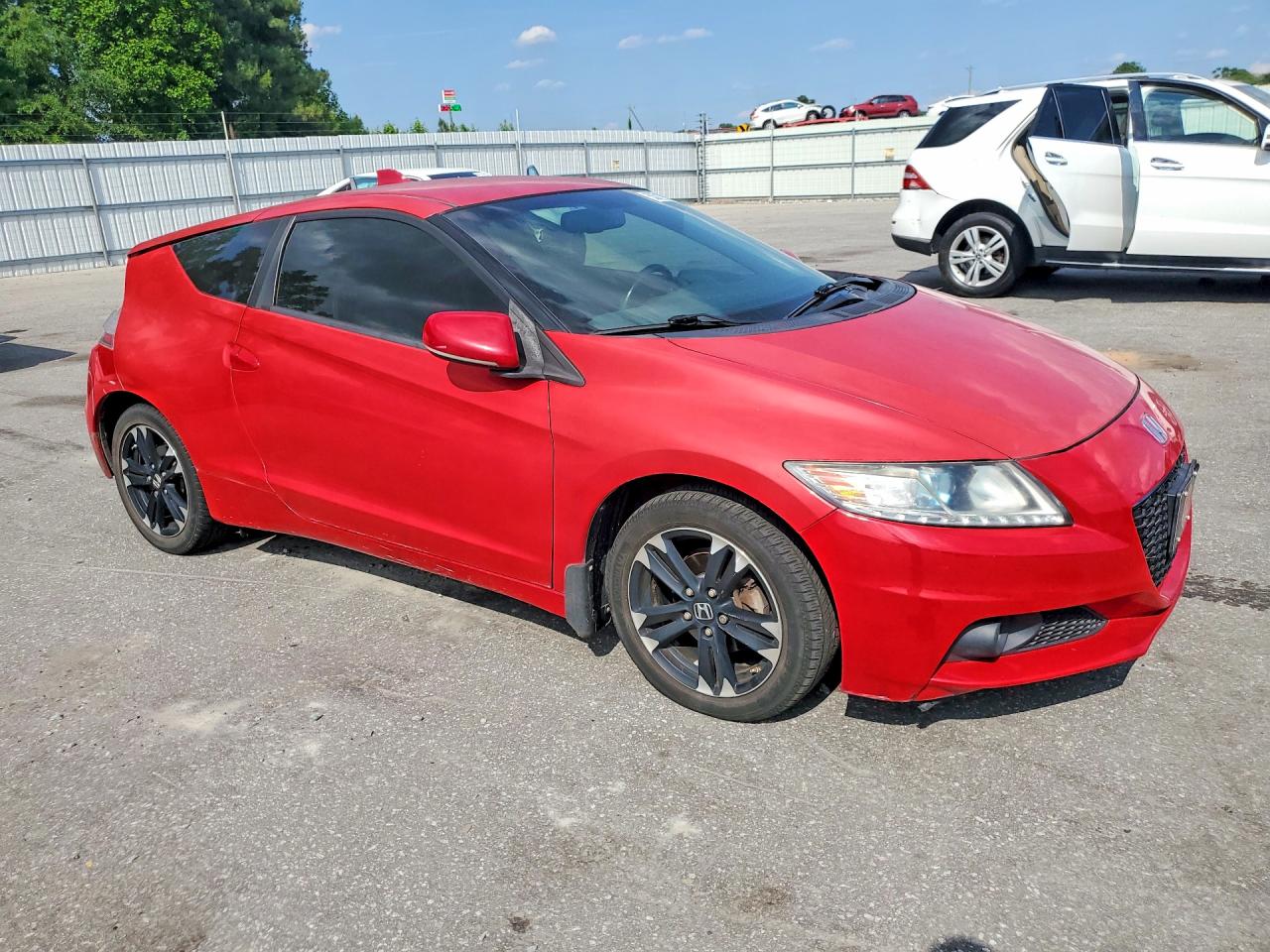 2015 Honda Cr-z Ex Red vin: JHMZF1D6XFS003221