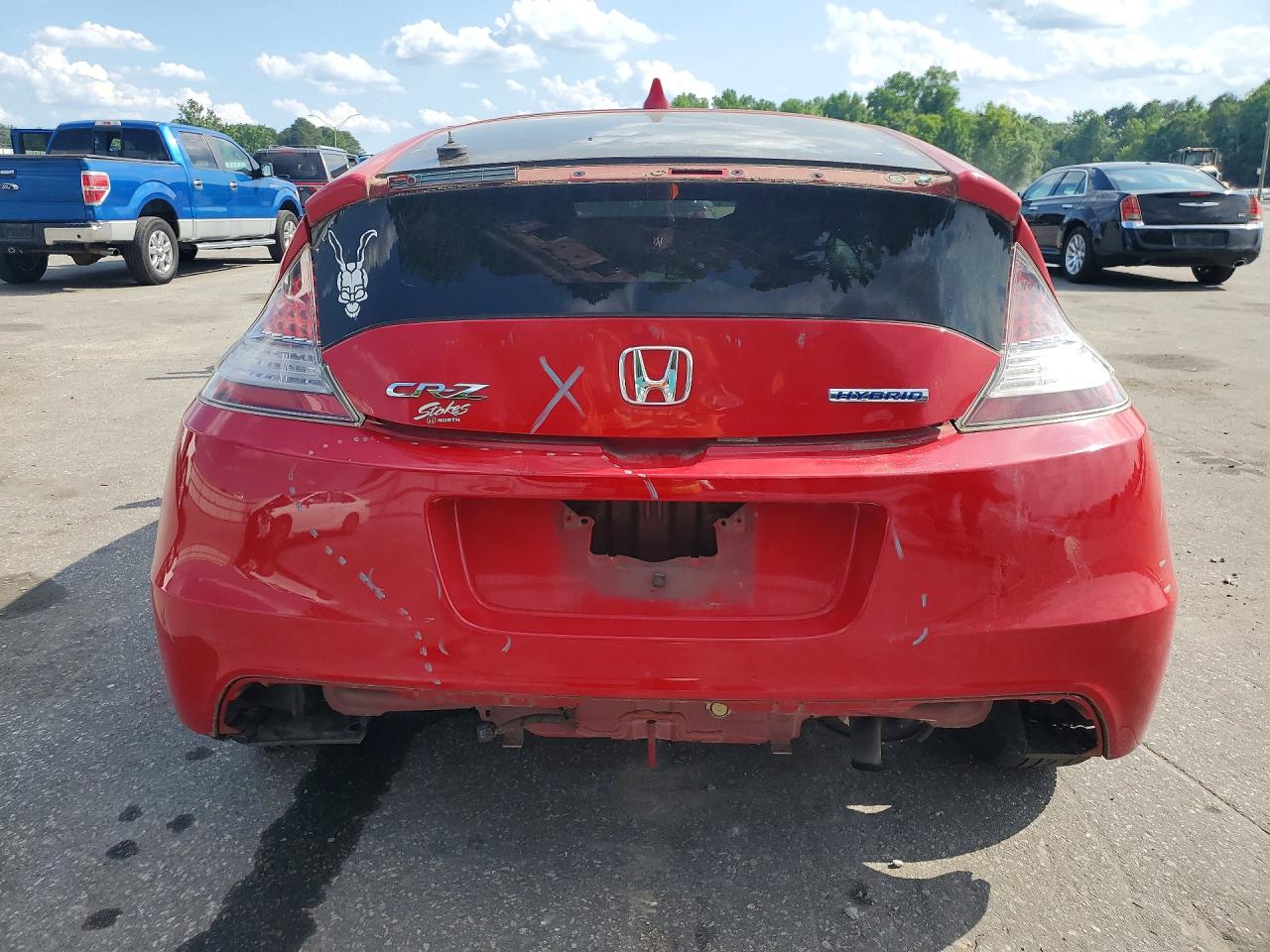 2015 Honda Cr-z Ex Red vin: JHMZF1D6XFS003221