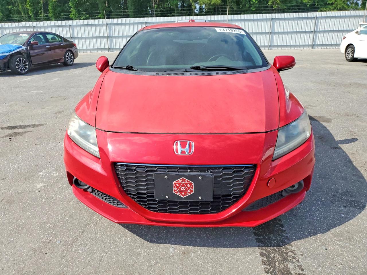 2015 Honda Cr-z Ex Red vin: JHMZF1D6XFS003221