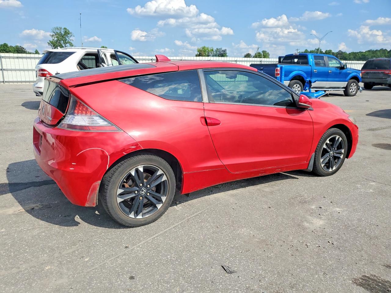 2015 Honda Cr-z Ex Red vin: JHMZF1D6XFS003221