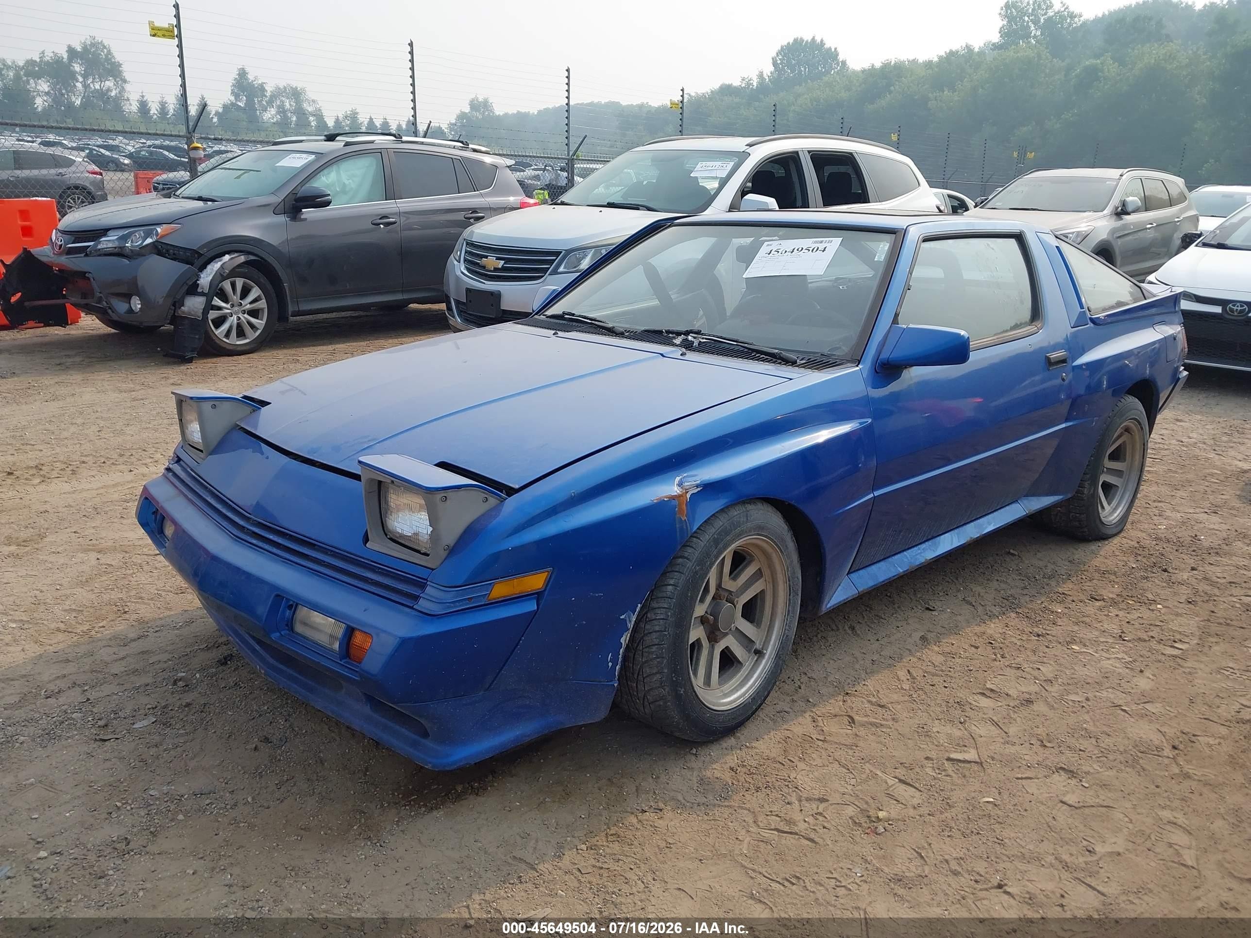 1989 Chrysler Conquest Tsi Blue vin: JJ3CC54N9KZ033504