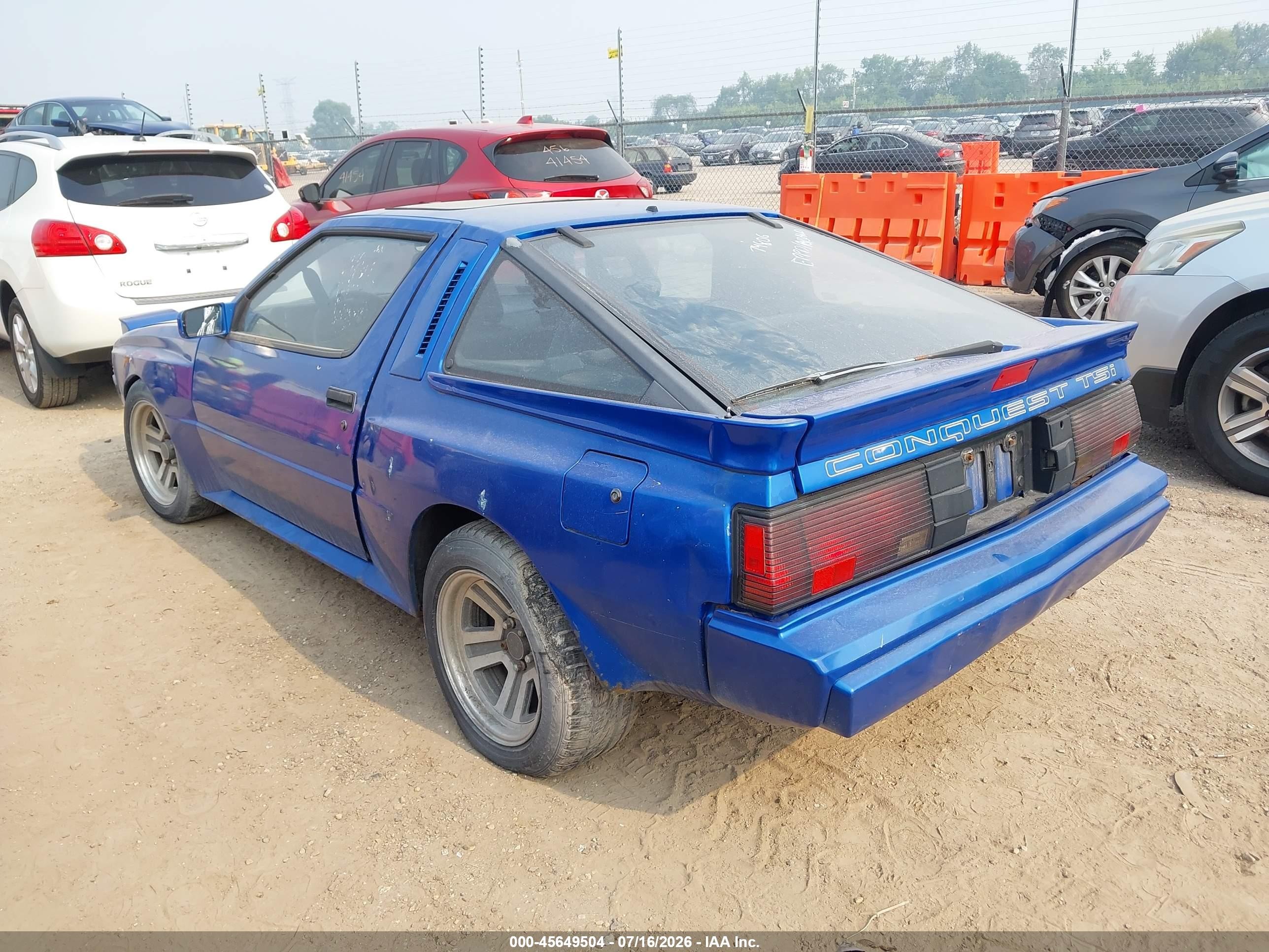 1989 Chrysler Conquest Tsi Blue vin: JJ3CC54N9KZ033504
