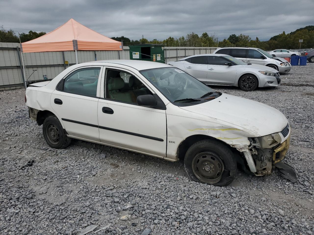 1996 Mazda Protege Dx White vin: JM1BB1411T0333839