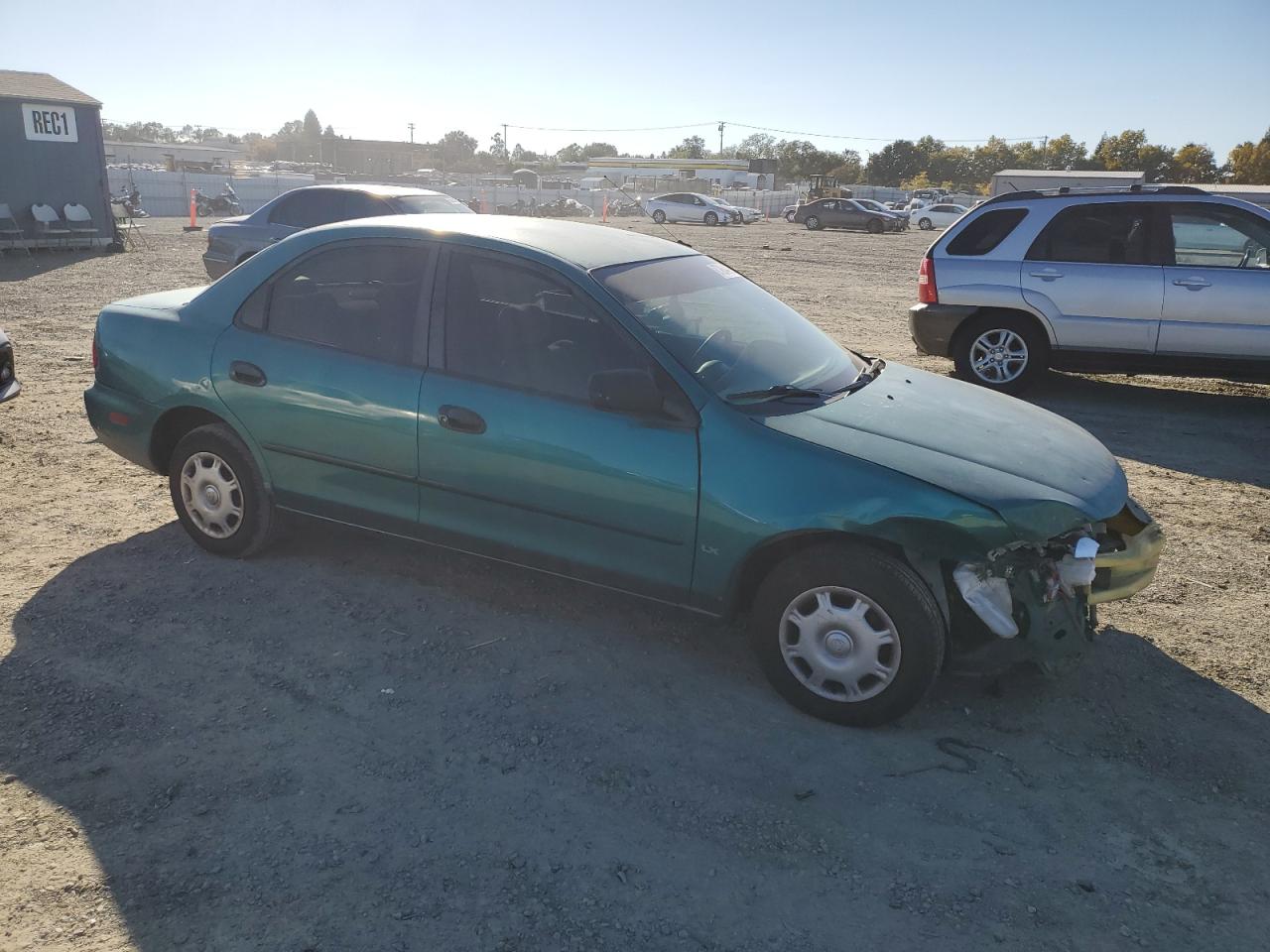 1996 Mazda Protege Dx Green vin: JM1BB1417T0332534