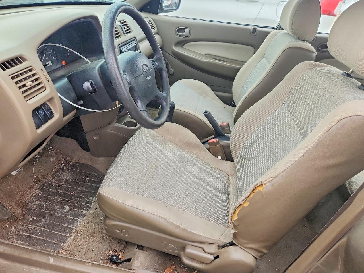 1998 Mazda Protege Dx Tan vin: JM1BC1418W0179387