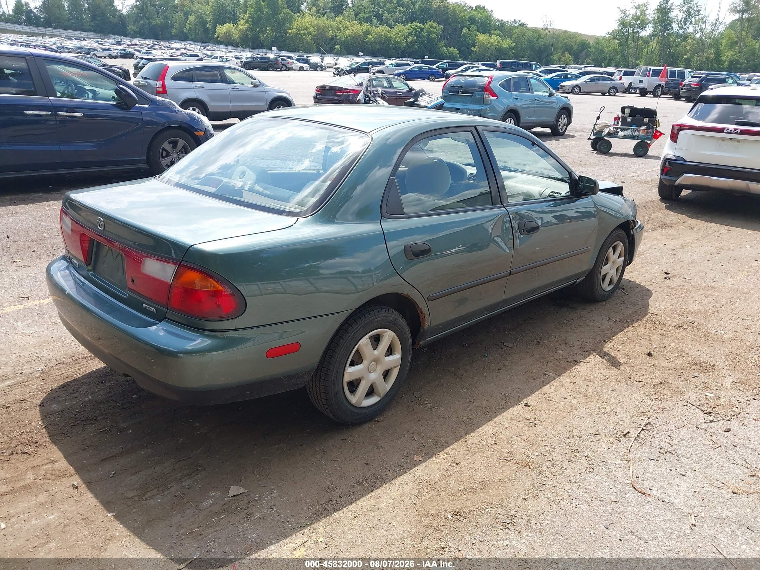 1998 Mazda Protege Dx/lx Green vin: JM1BC1418W0225123