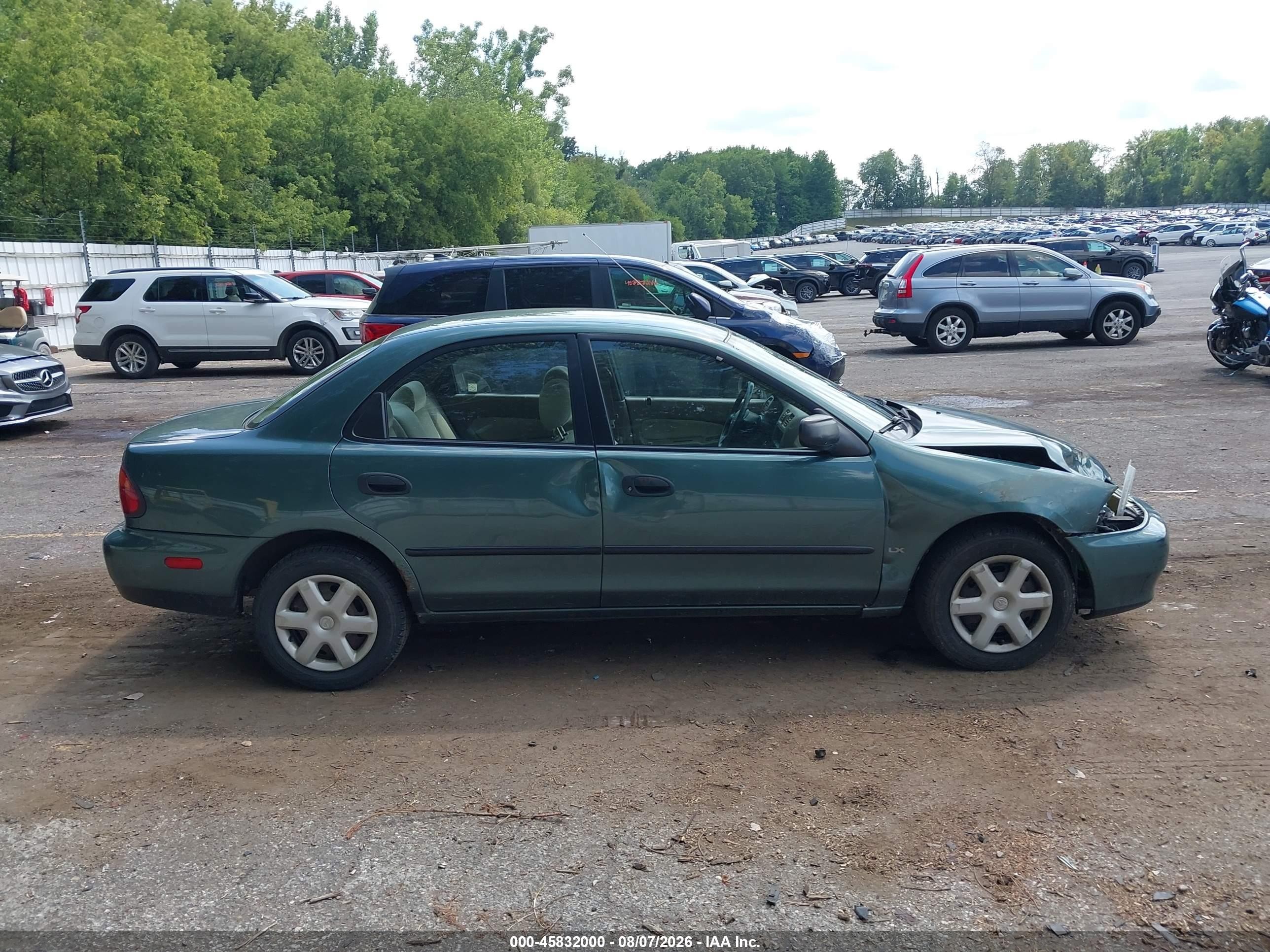 1998 Mazda Protege Dx/lx Green vin: JM1BC1418W0225123