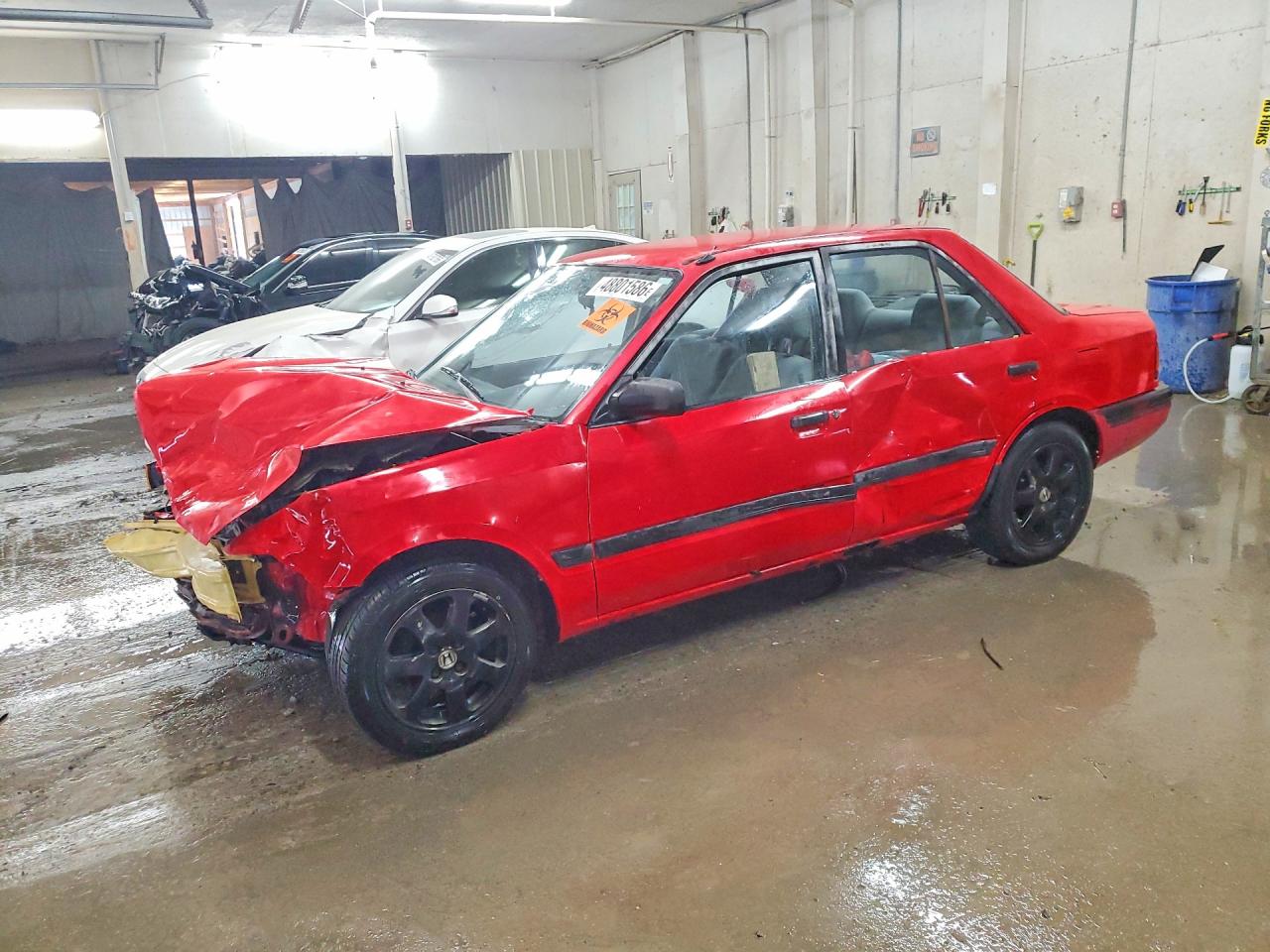 1993 Mazda Protege Dx Red vin: JM1BG2241P0564640