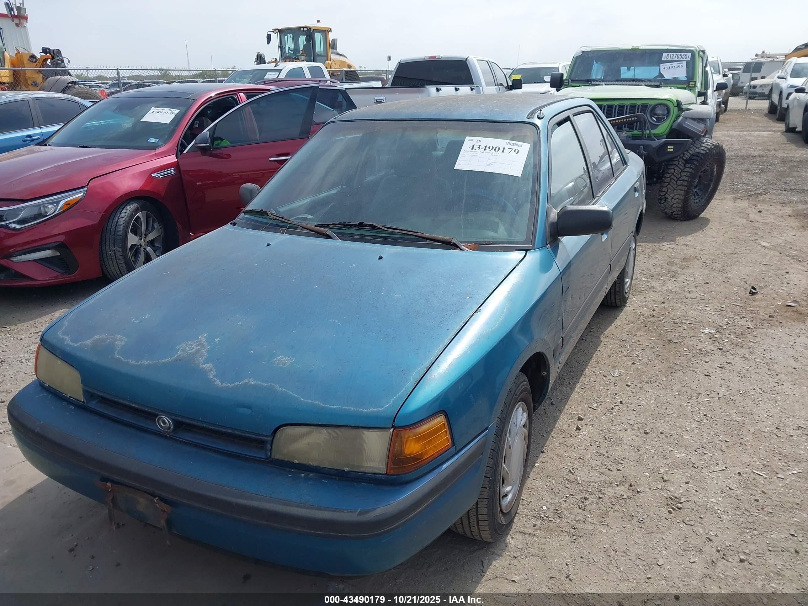 1994 Mazda Protege Dx Green vin: JM1BG2243R0739361
