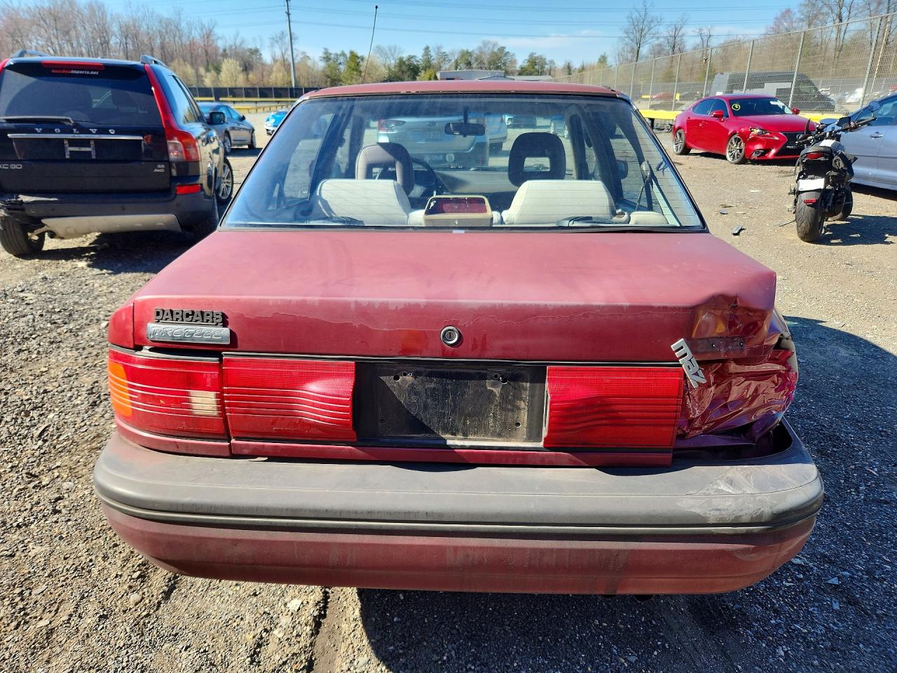 1993 Mazda Protege Lx Red vin: JM1BG226XP0610774
