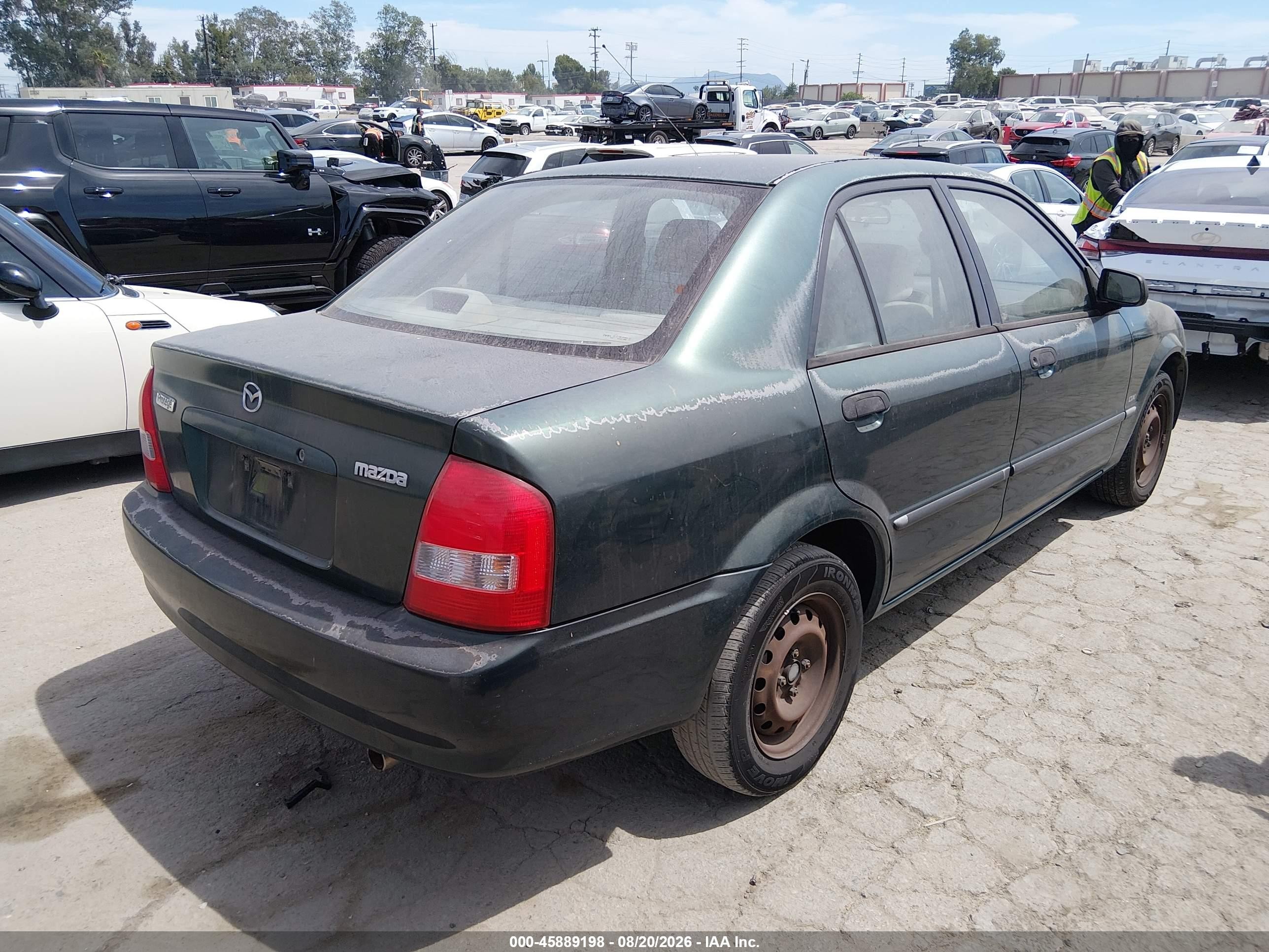 2001 Mazda Protege Dx/lx Green vin: JM1BJ222010407088