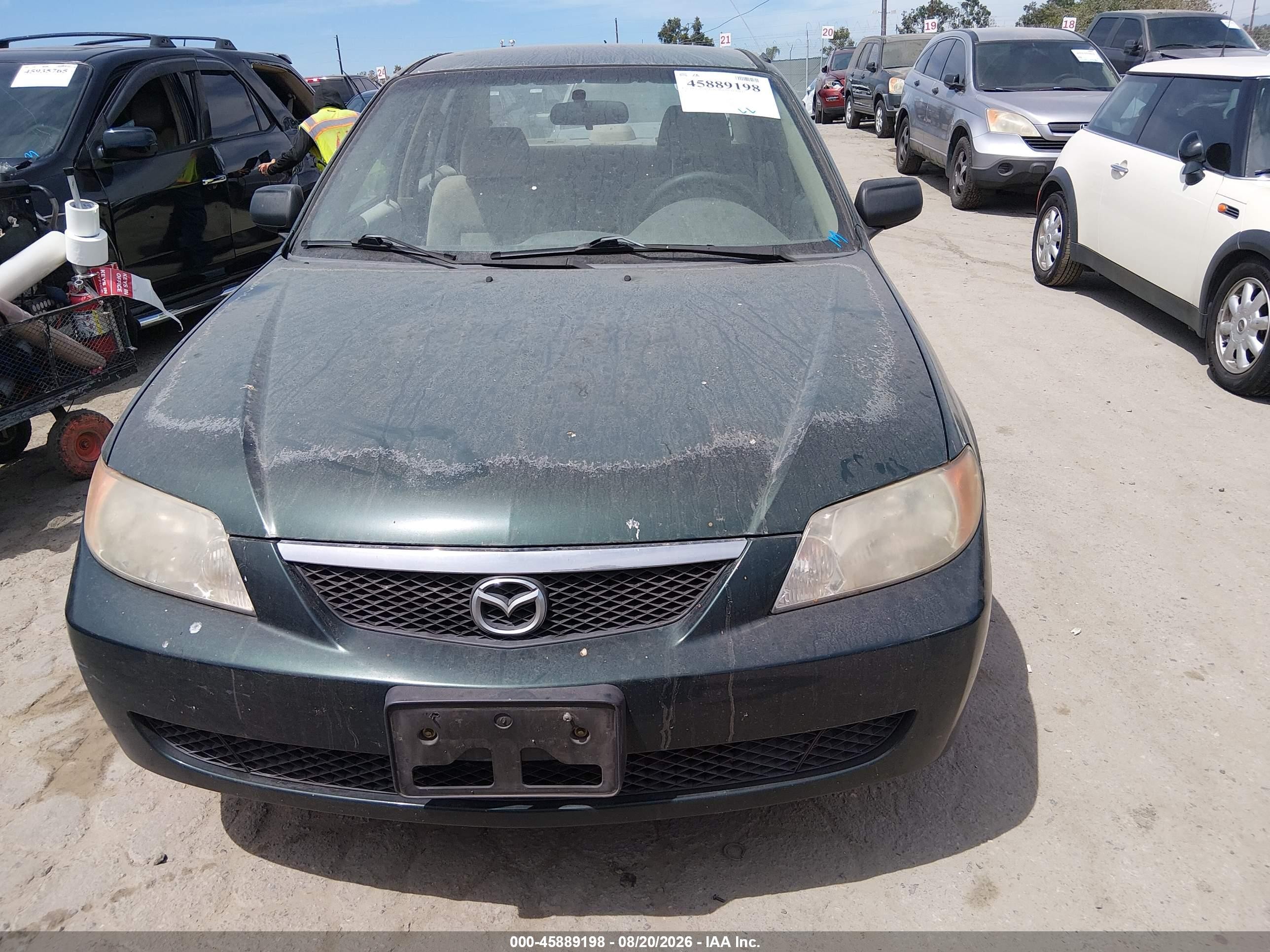 2001 Mazda Protege Dx/lx Green vin: JM1BJ222010407088