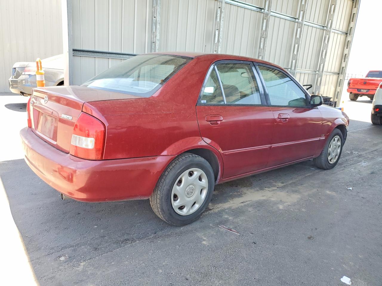 2001 Mazda Protege Dx Red vin: JM1BJ222010441449
