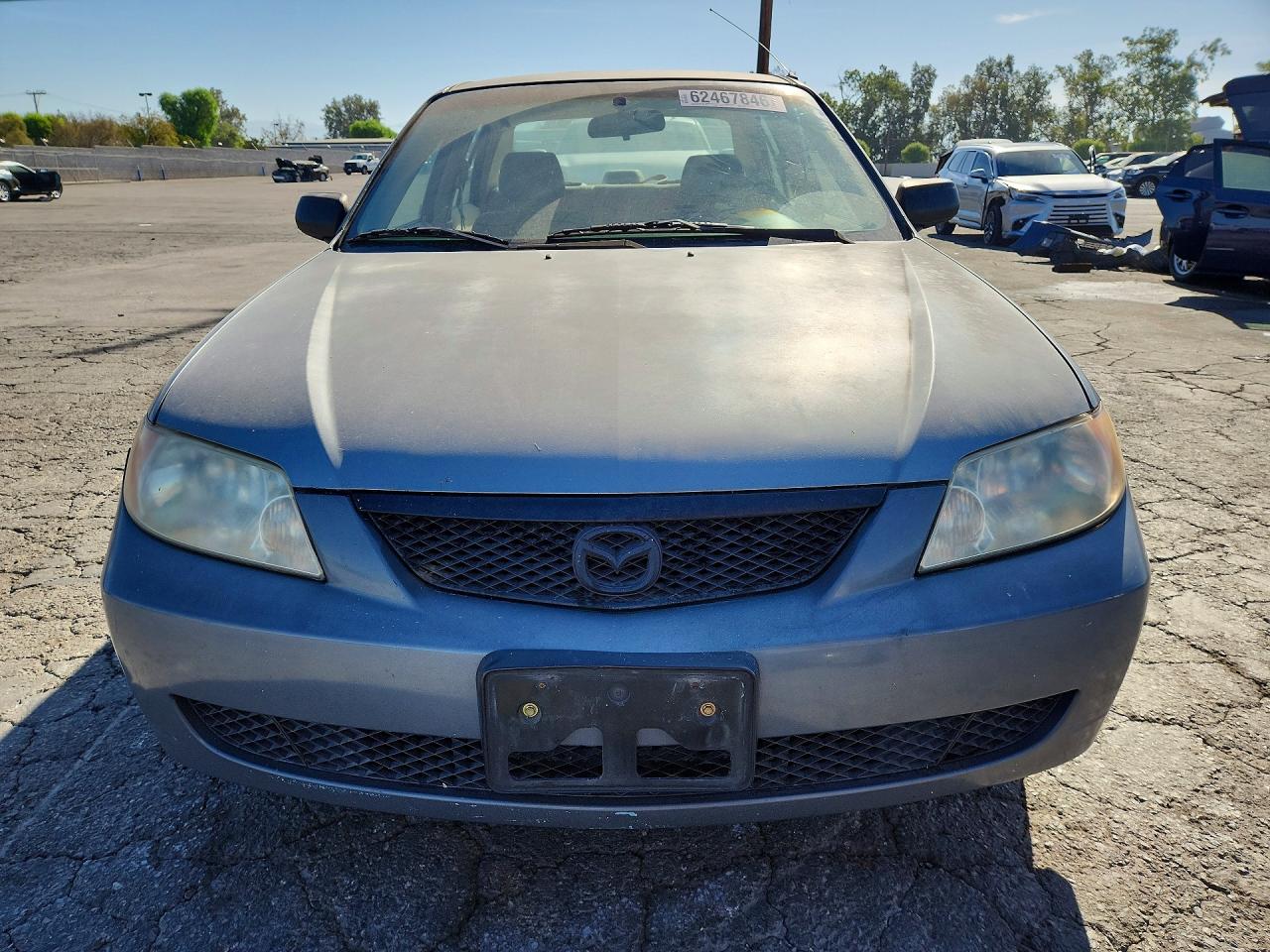2001 Mazda Protege Dx Gray vin: JM1BJ222010444965