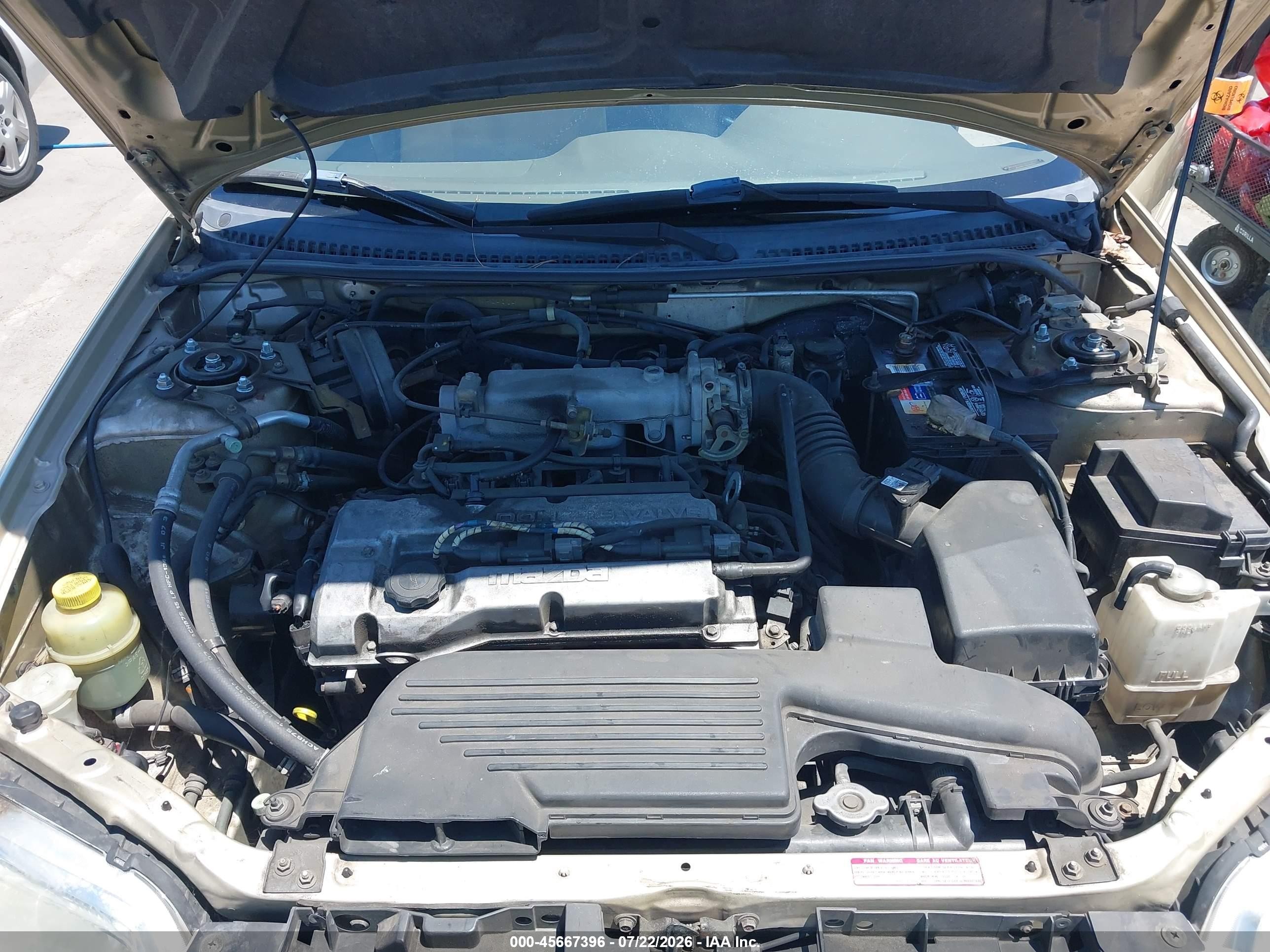 2001 Mazda Protege Dx/lx Gold vin: JM1BJ222110424014