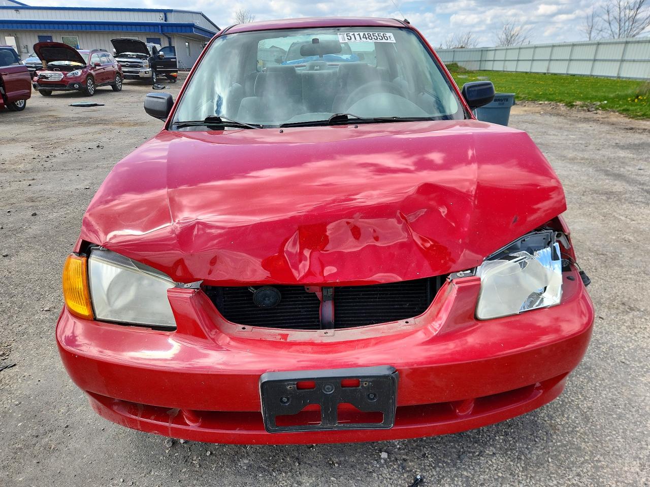 2000 Mazda Protege Dx Red vin: JM1BJ2221Y0217570
