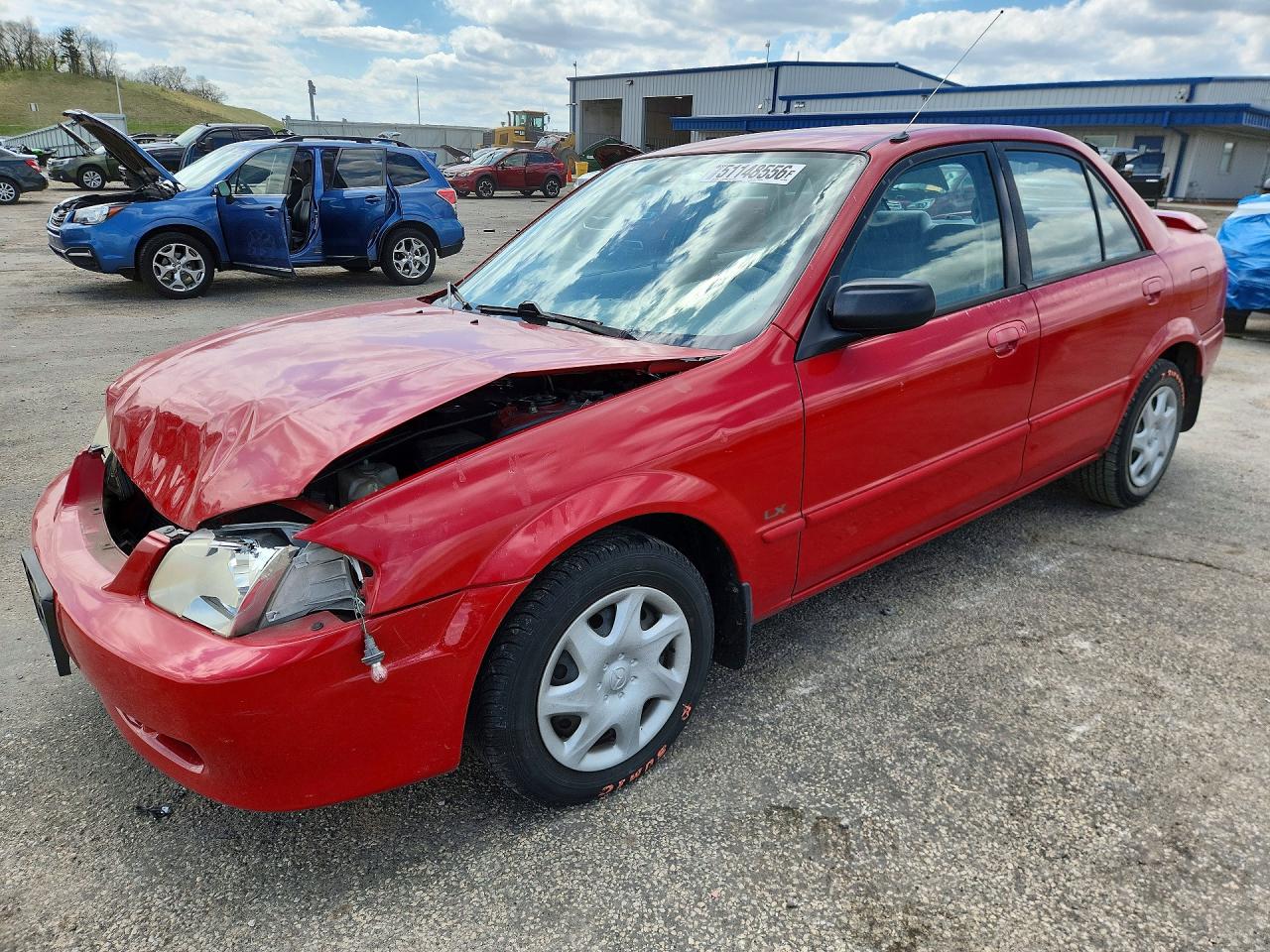 2000 Mazda Protege Dx Red vin: JM1BJ2221Y0217570