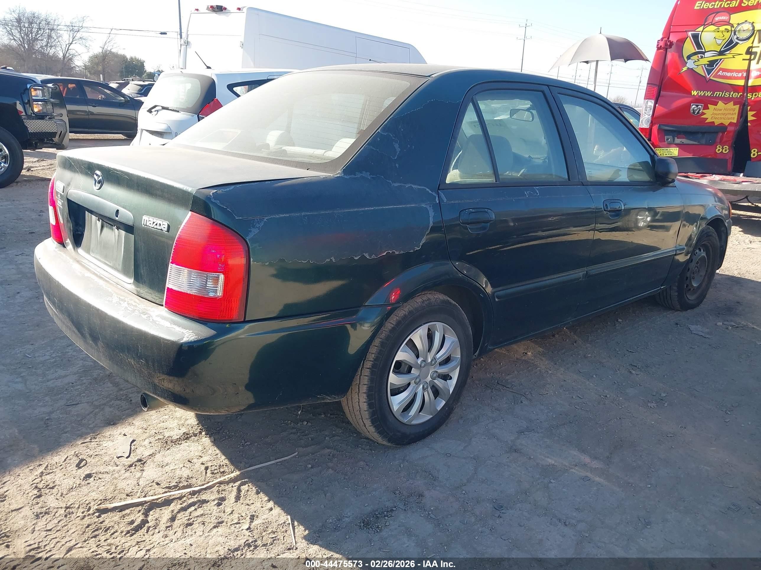 2000 Mazda Protege Dx/lx Green vin: JM1BJ2222Y0270939