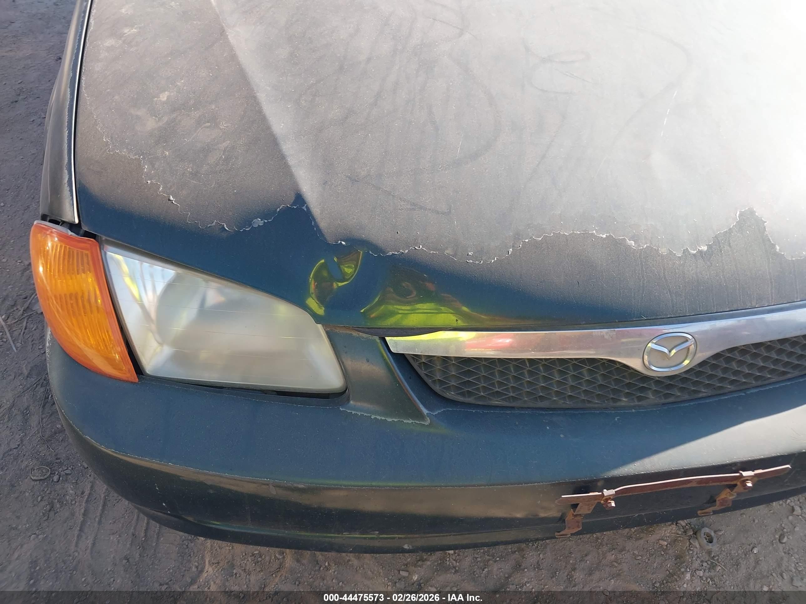 2000 Mazda Protege Dx/lx Green vin: JM1BJ2222Y0270939