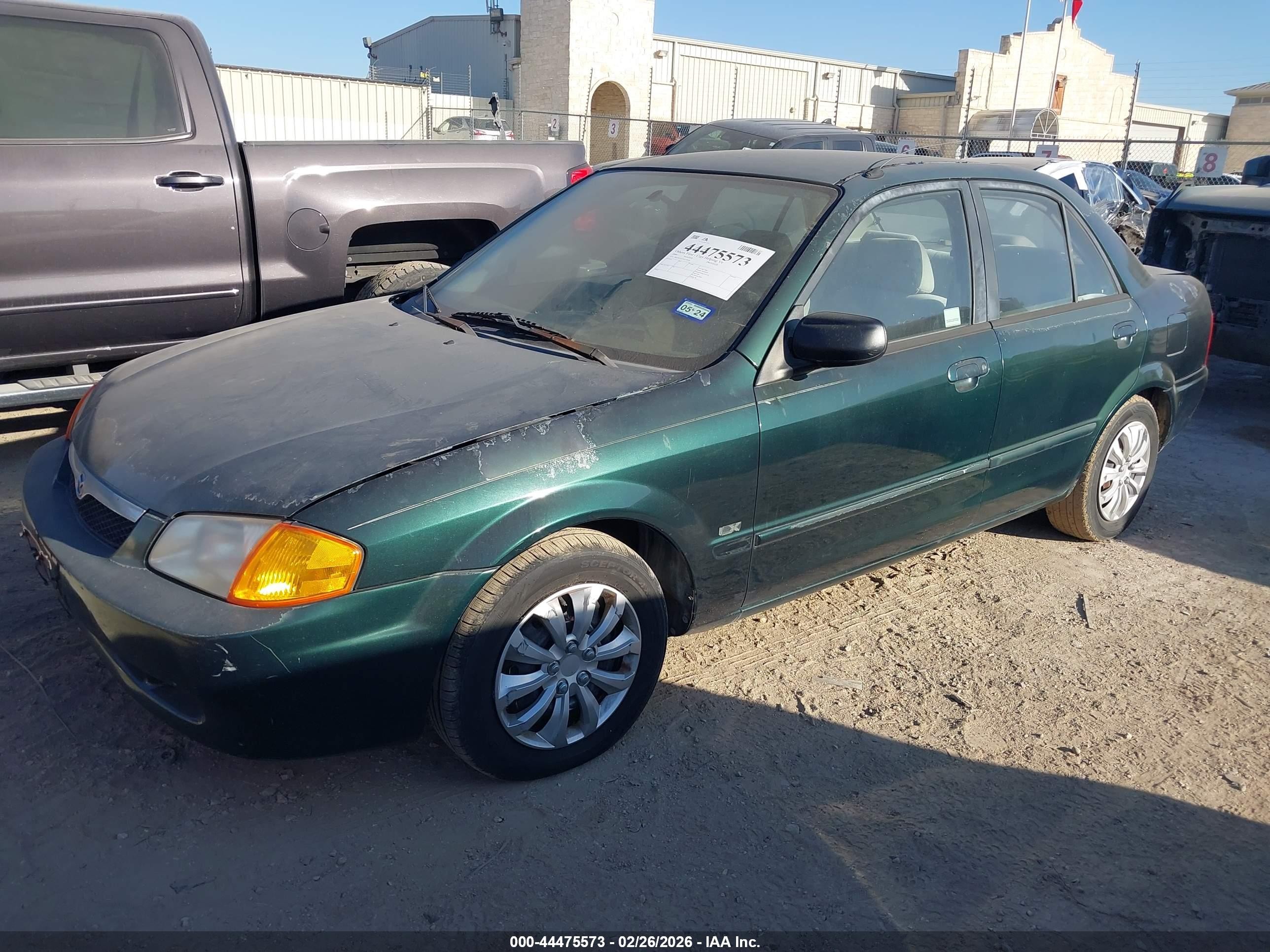 2000 Mazda Protege Dx/lx Green vin: JM1BJ2222Y0270939