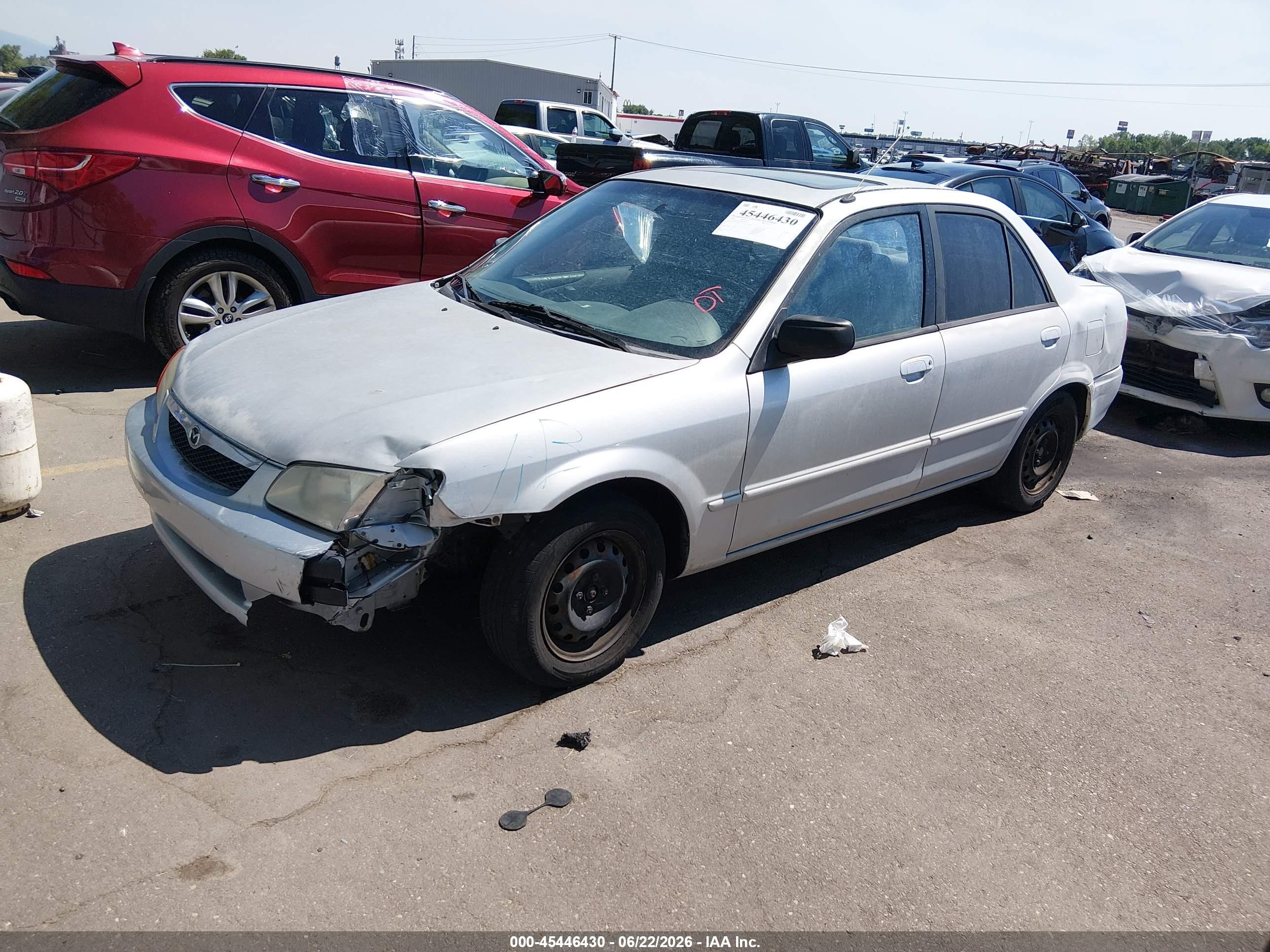 2000 Mazda Protege Dx/lx Silver vin: JM1BJ2224Y0238977