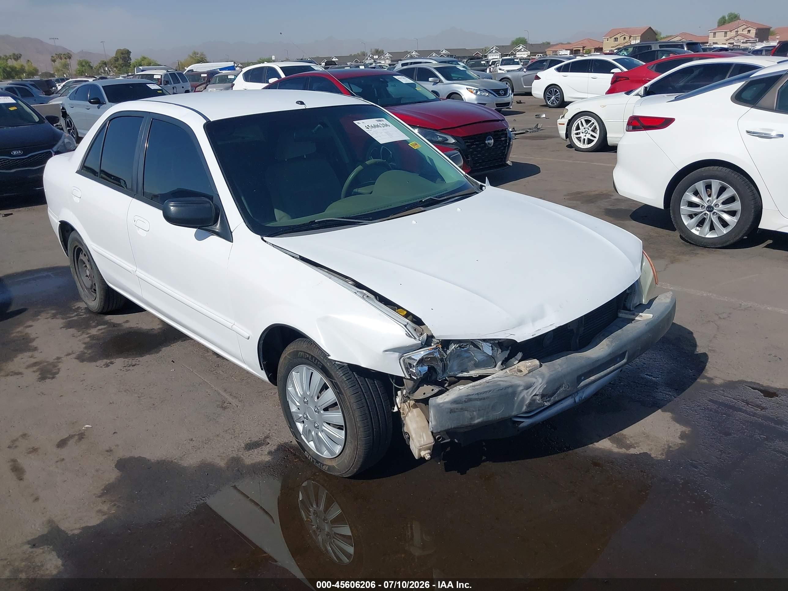 1999 Mazda Protege Dx/lx Белый vin: JM1BJ2225X0133881