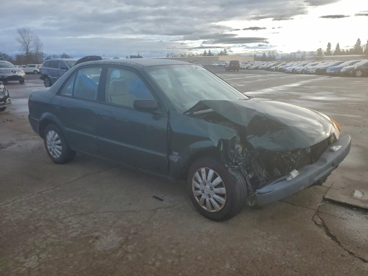 2000 Mazda Protege Dx Green vin: JM1BJ2225Y0218642