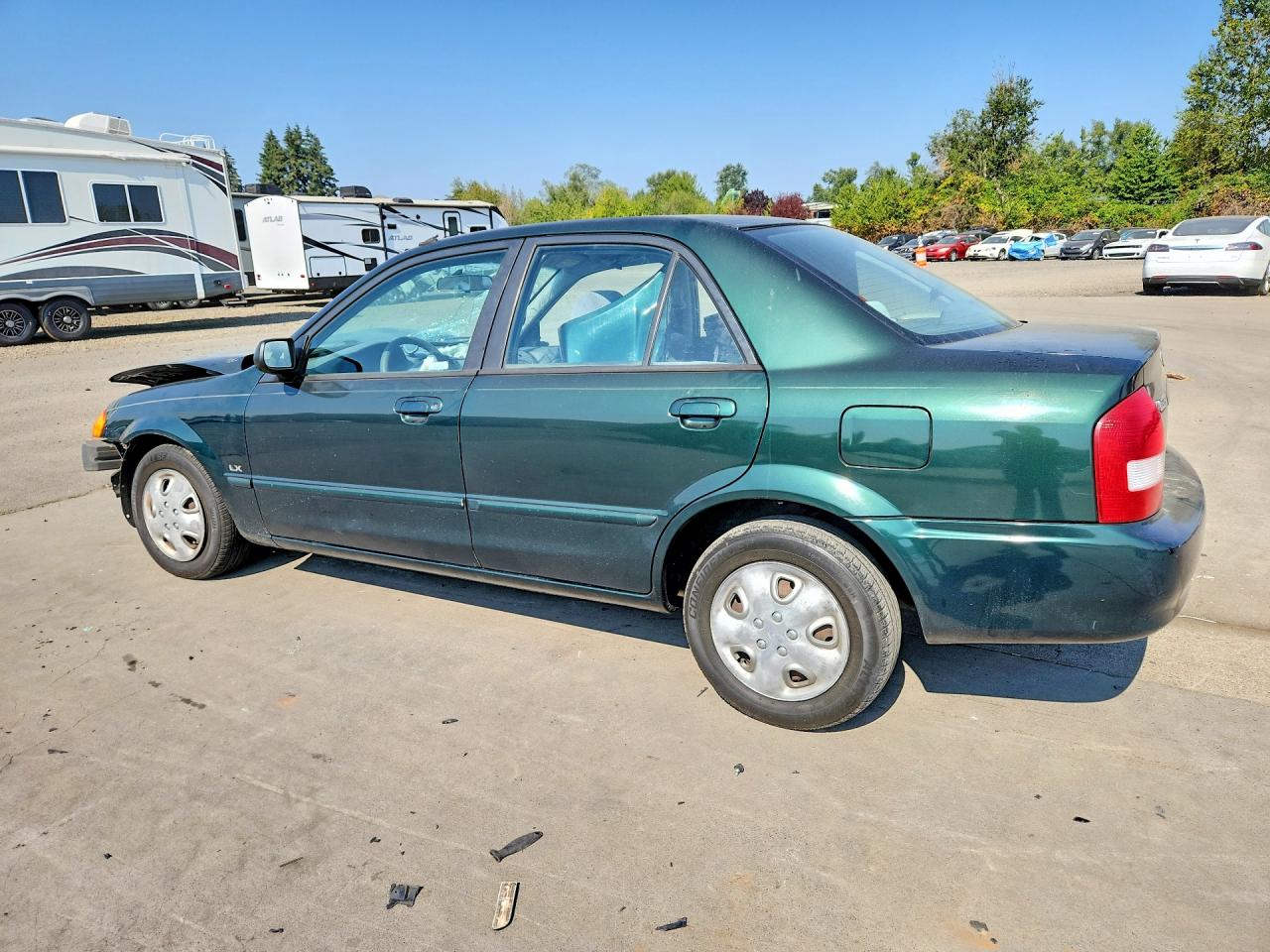 1999 Mazda Protege Dx Зеленый vin: JM1BJ2228X0132384