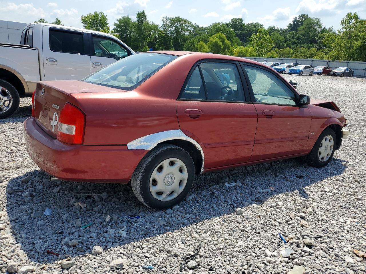 2001 Mazda Protege Dx Бордовый vin: JM1BJ222X10434766