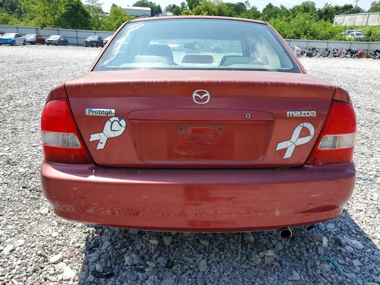 2001 Mazda Protege Dx Бордовый vin: JM1BJ222X10434766
