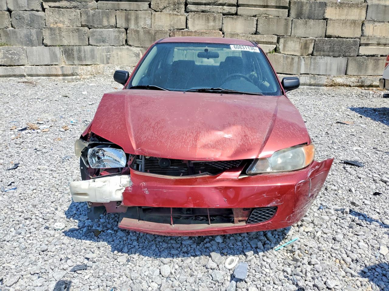 2001 Mazda Protege Dx Бордовый vin: JM1BJ222X10434766